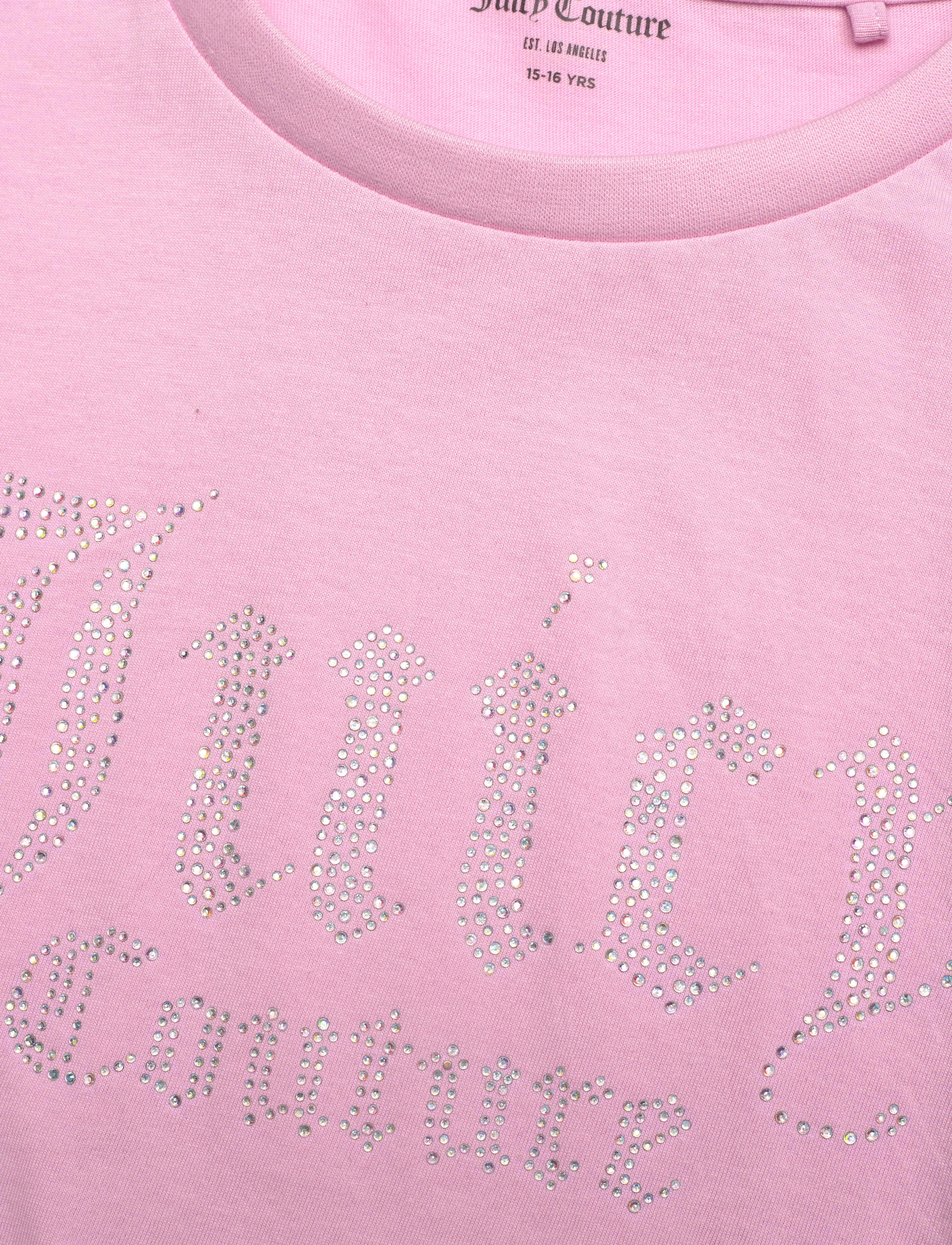 Juicy Couture - Diamante Crop Boxy Tee - pinky lilac sachet - 4