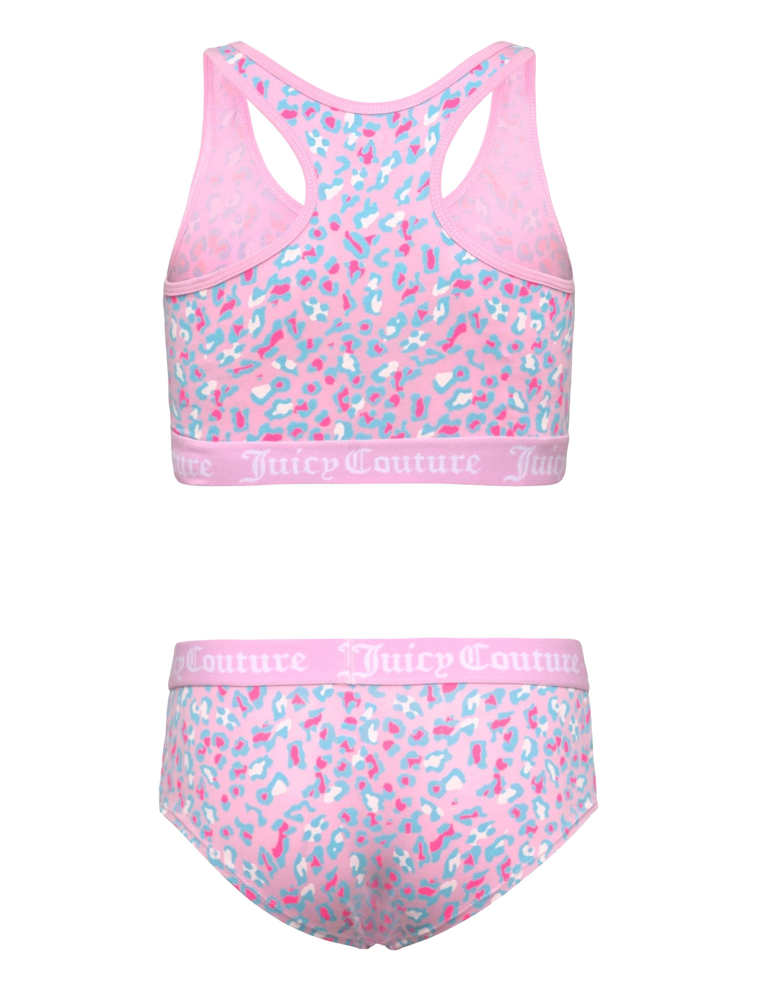 Juicy Couture - Juicy Leopard Crop Top and Hipster Brief Set - pinky lilac sachet - 1