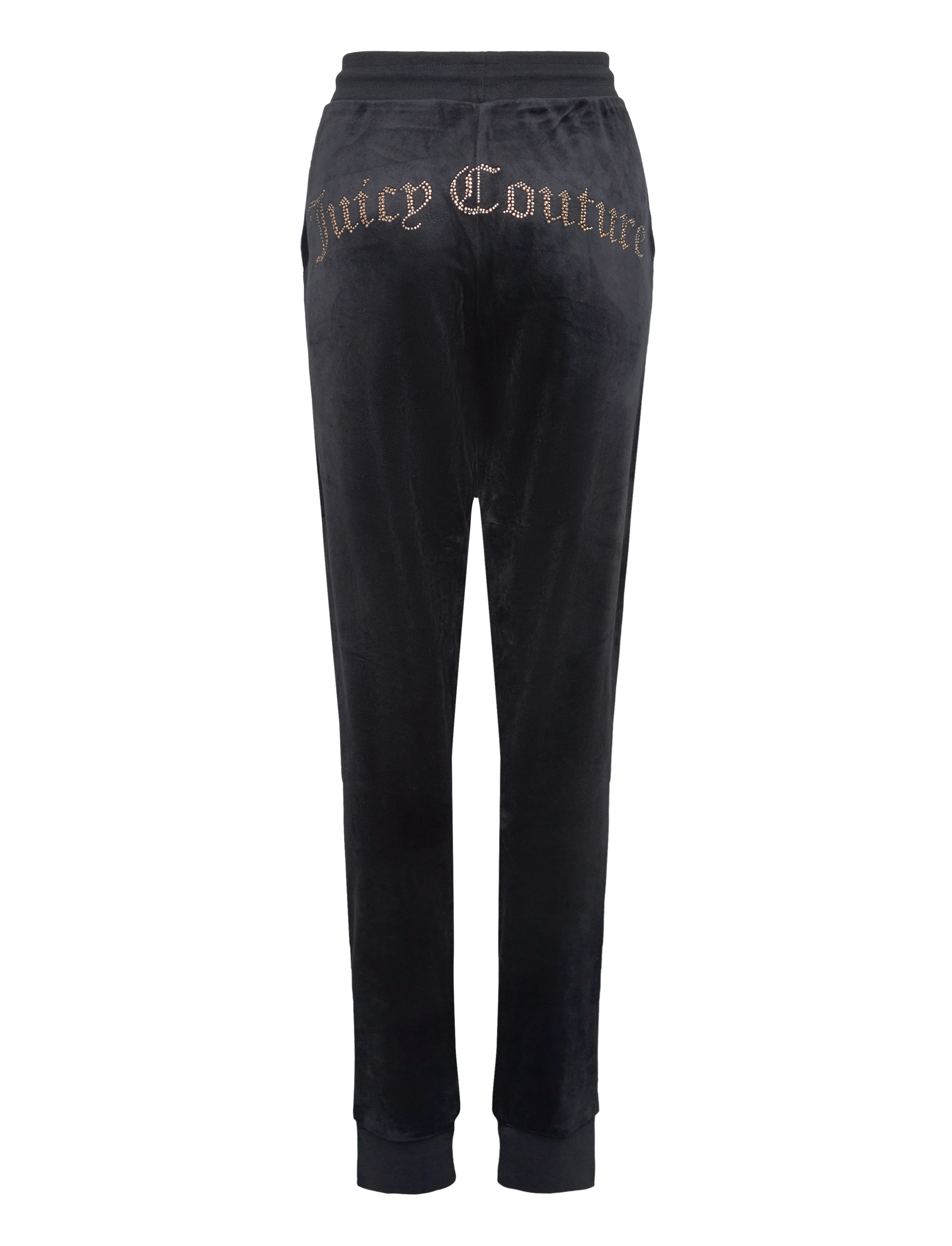Juicy Couture - Luxe Diamante Velour Slim Joggers - jet black - 1