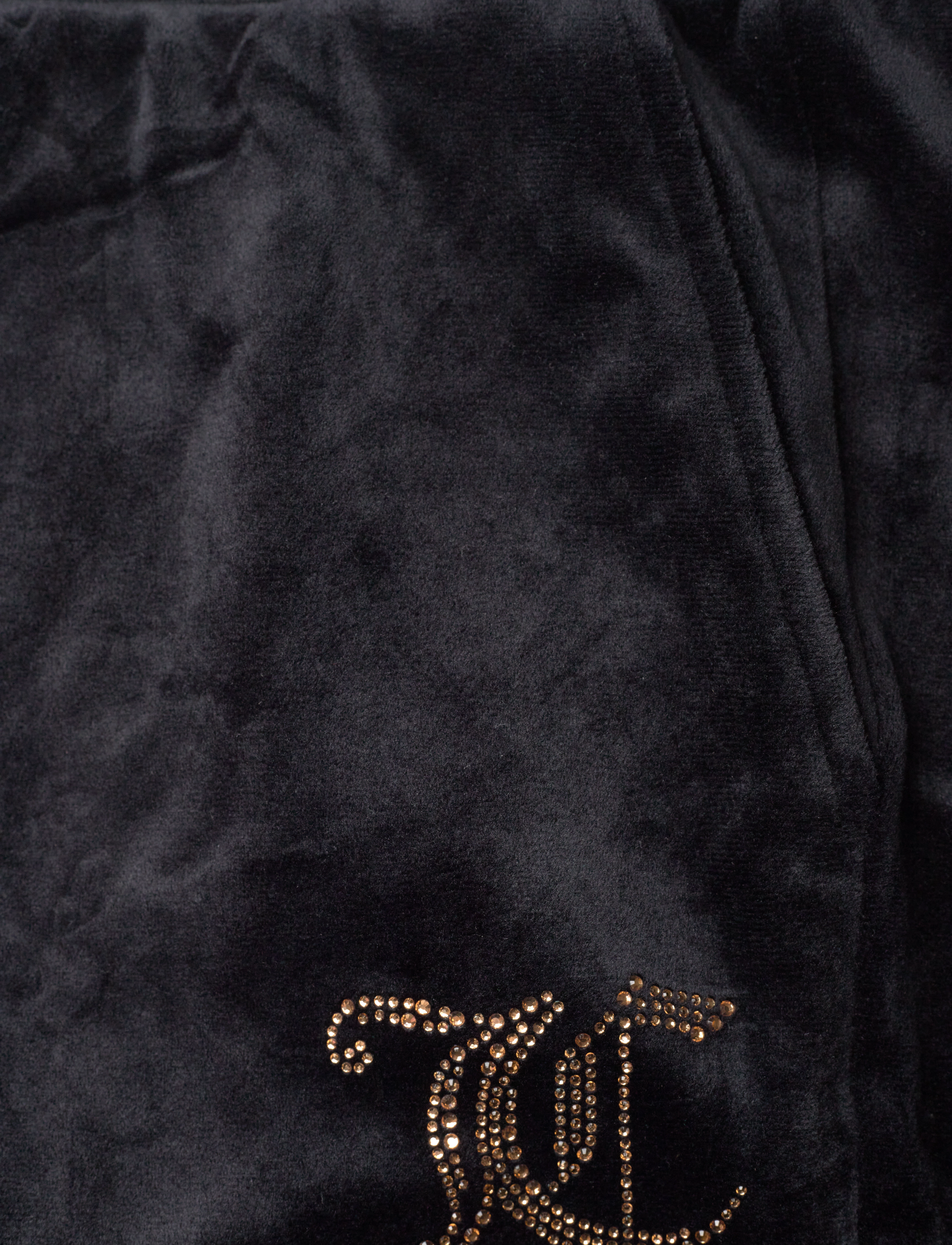 Juicy Couture - Luxe Diamante Velour Slim Joggers - jet black - 2