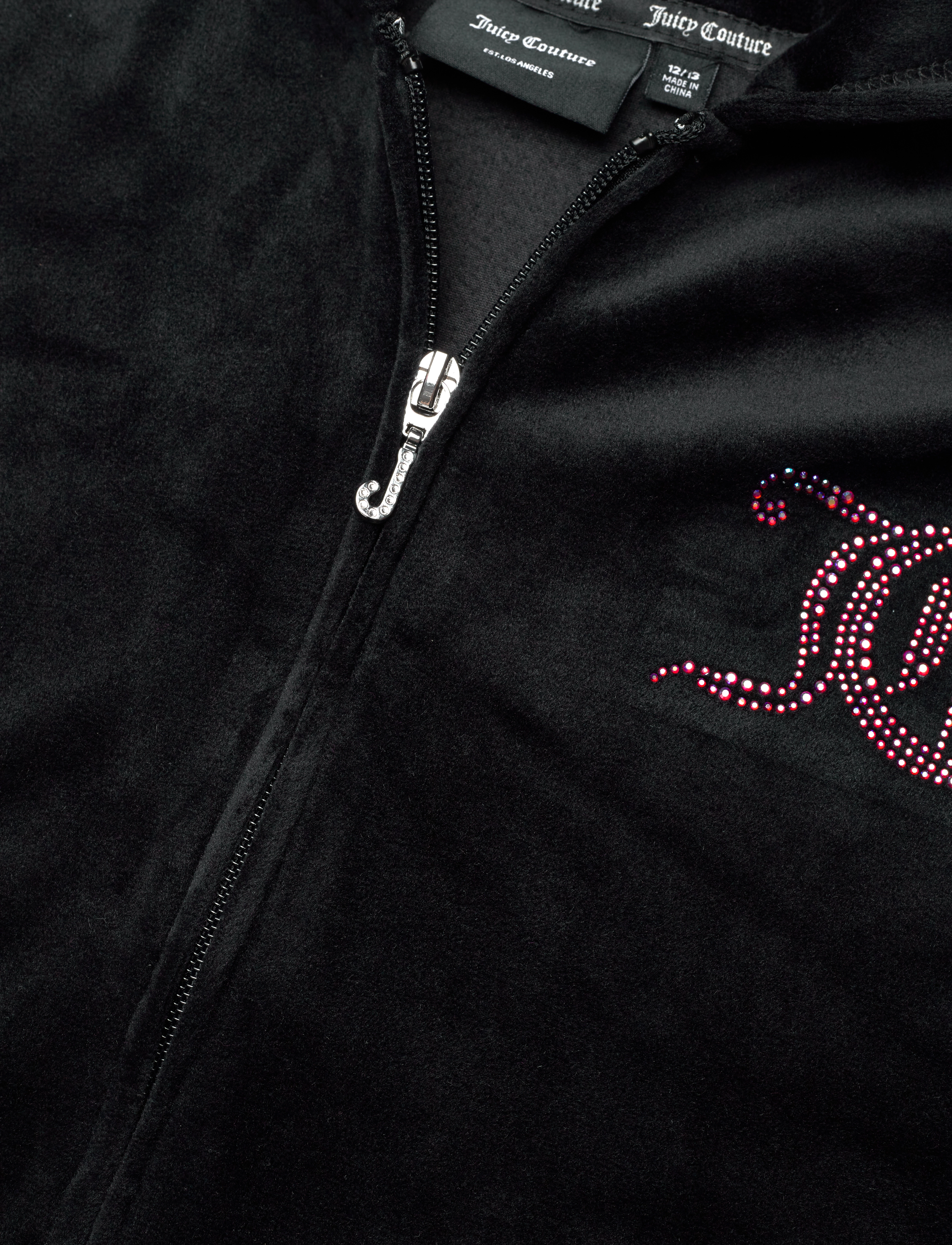 Juicy Couture - Luxe Diamante Zip Thru Hoodie - jet black - 2
