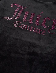 Juicy Couture - Luxe Diamante Fitted SS Tee Dress - kortärmade vardagsklänningar - jet black - 2
