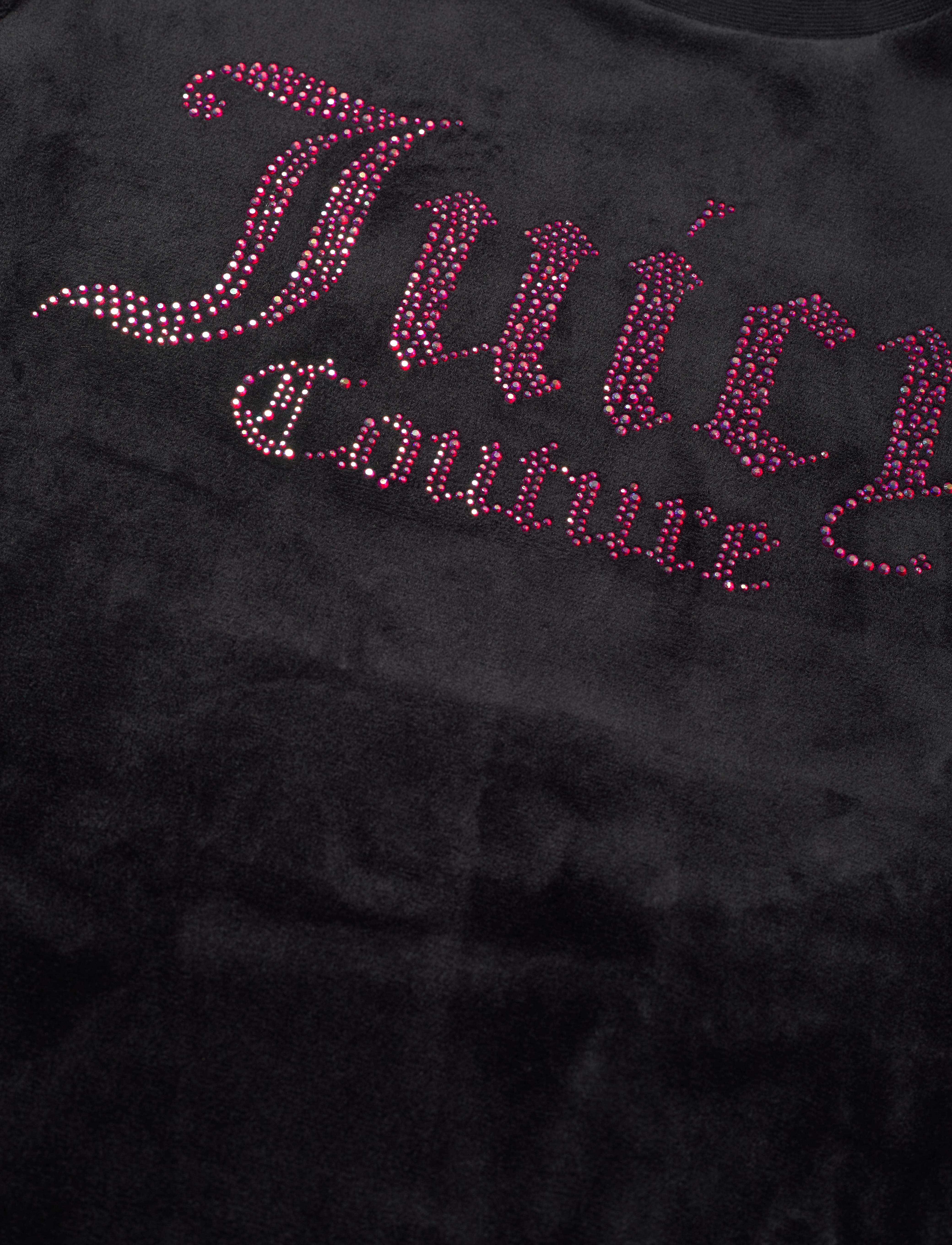 Juicy Couture - Luxe Diamante Fitted SS Tee Dress - robes décontractées à manches courtes - jet black - 2