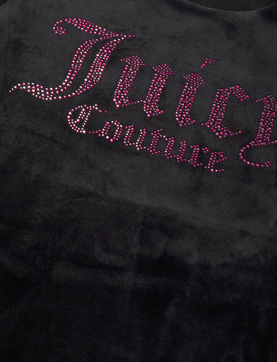 Juicy Couture - Luxe Diamante Fitted SS Tee Dress - robes décontractées à manches courtes - jet black - 2