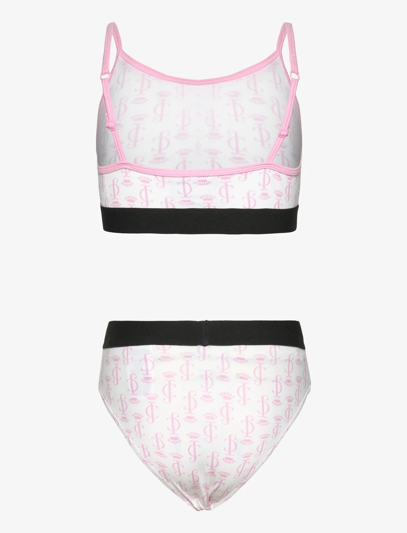 Juicy Couture - Juicy AOP Bralette and Bikini Brief Set Hanging - kesälöytöjä - bright white - 1