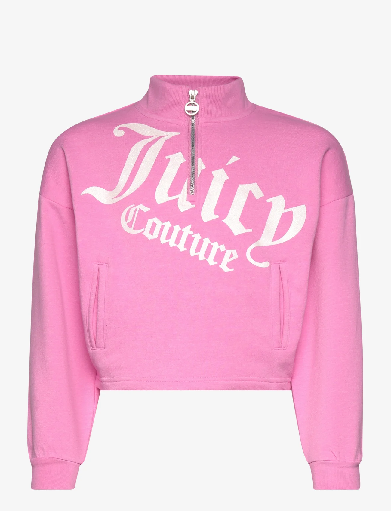 Juicy Couture - Juicy Quilted Panel Quarter Zip - džemperiai - fuchsia pink - 0