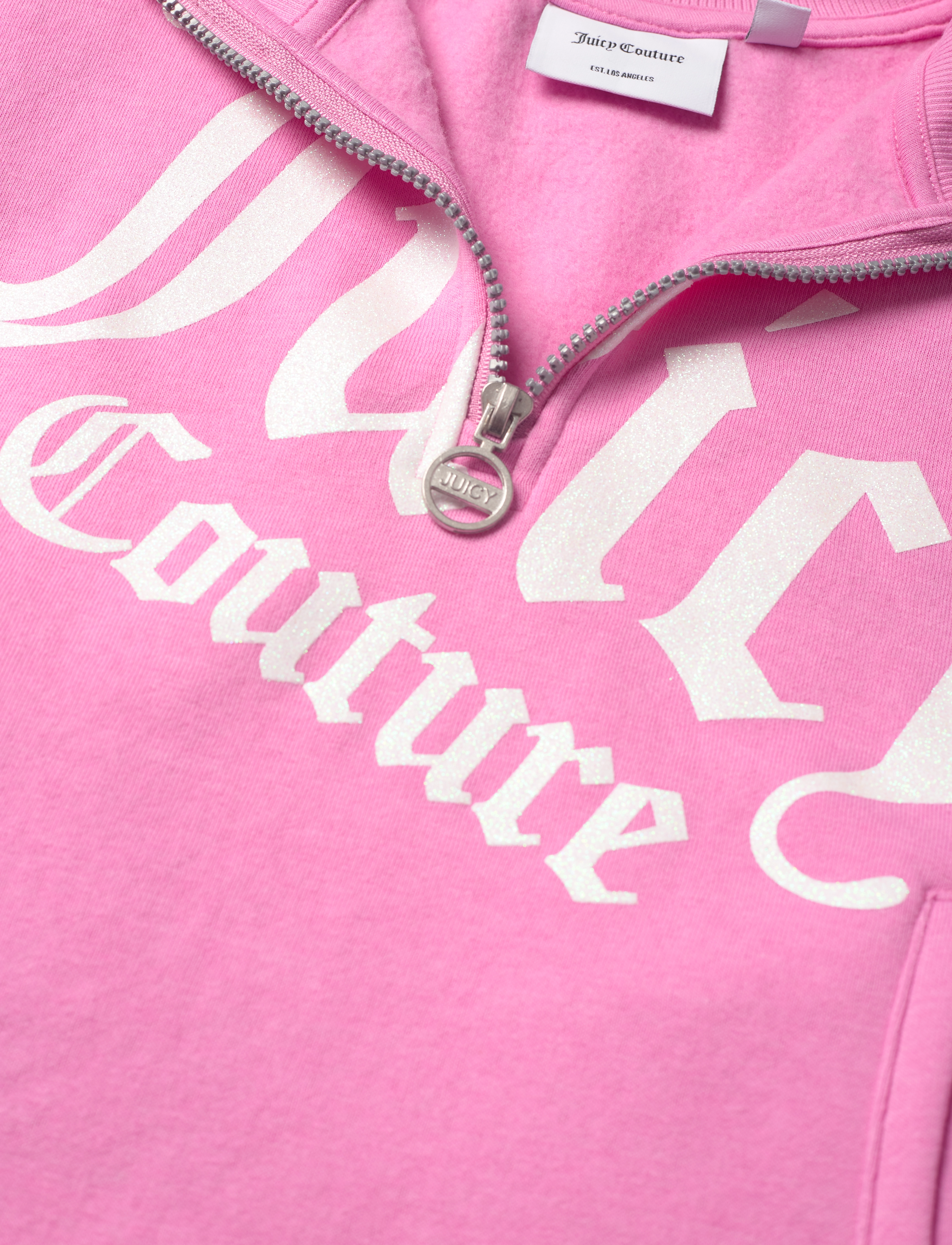 Juicy Couture - Juicy Quilted Panel Quarter Zip - fuchsia pink - 2
