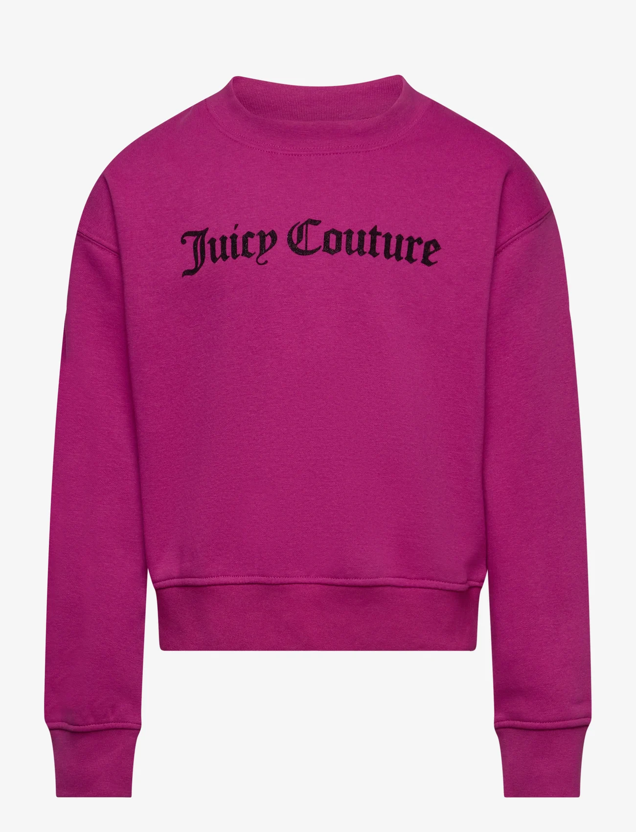 Juicy Couture - Juicy Flocked Balloon Crew - sportiska stila džemperi - festival fuchsia - 0