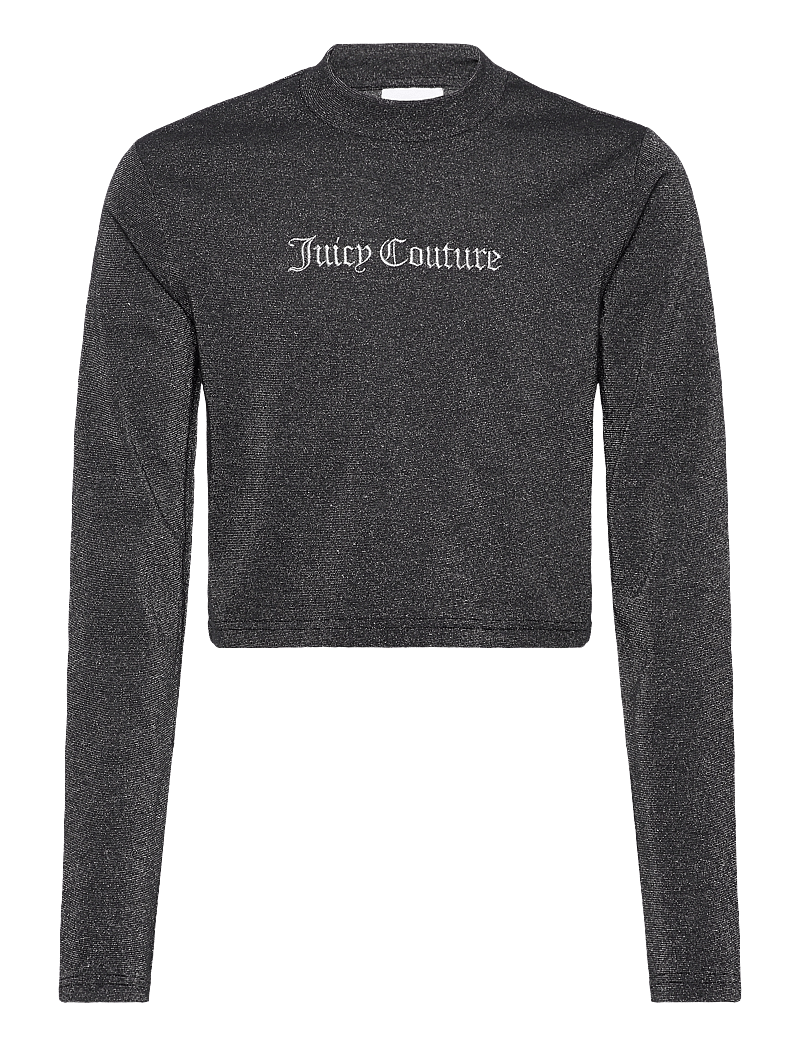 Juicy Couture - Lurex Jersey turtle Neck LS Top - pikkade varrukatega t-särgid - black - 0