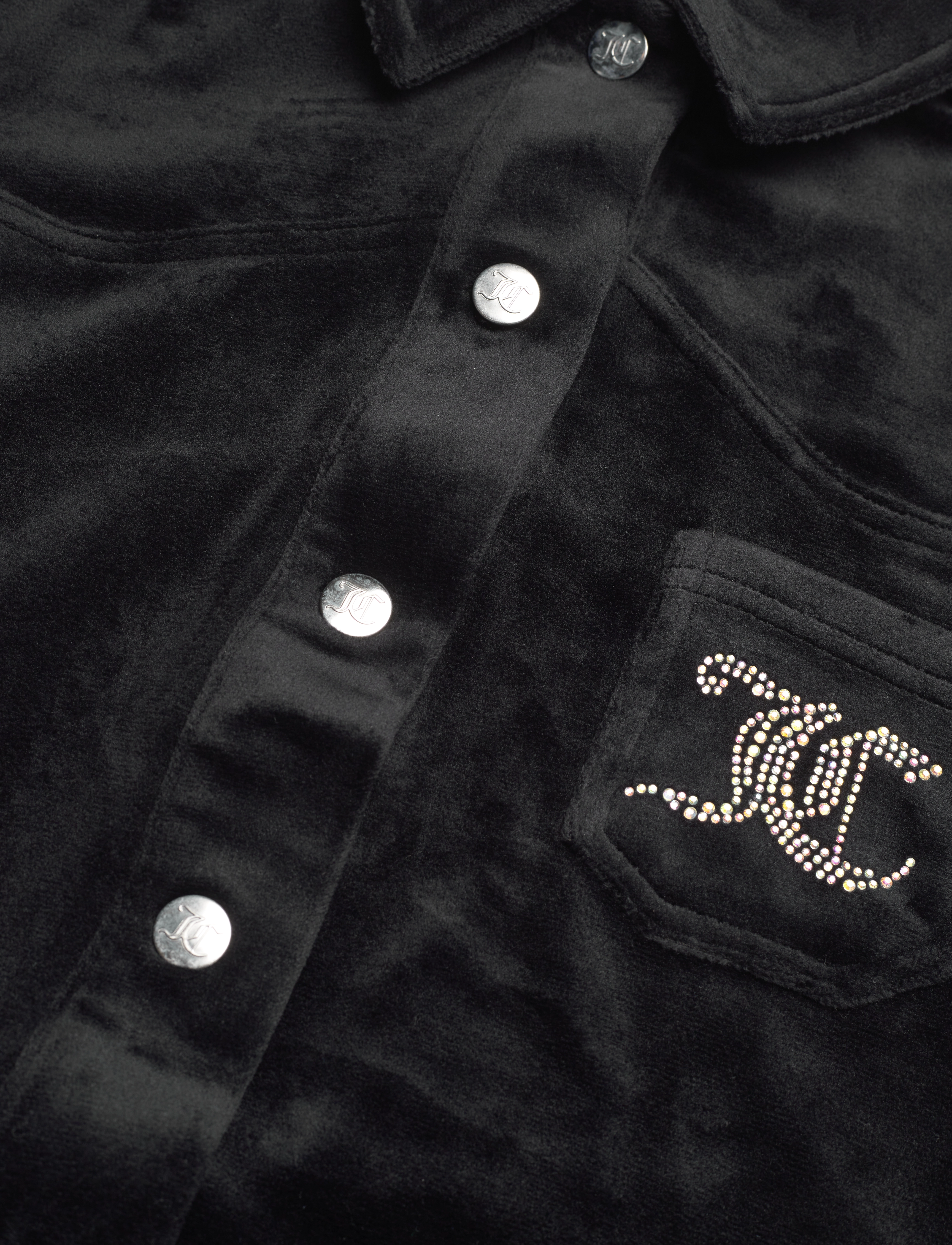 Juicy Couture - Diamante Velour Overshirt - jet black - 2