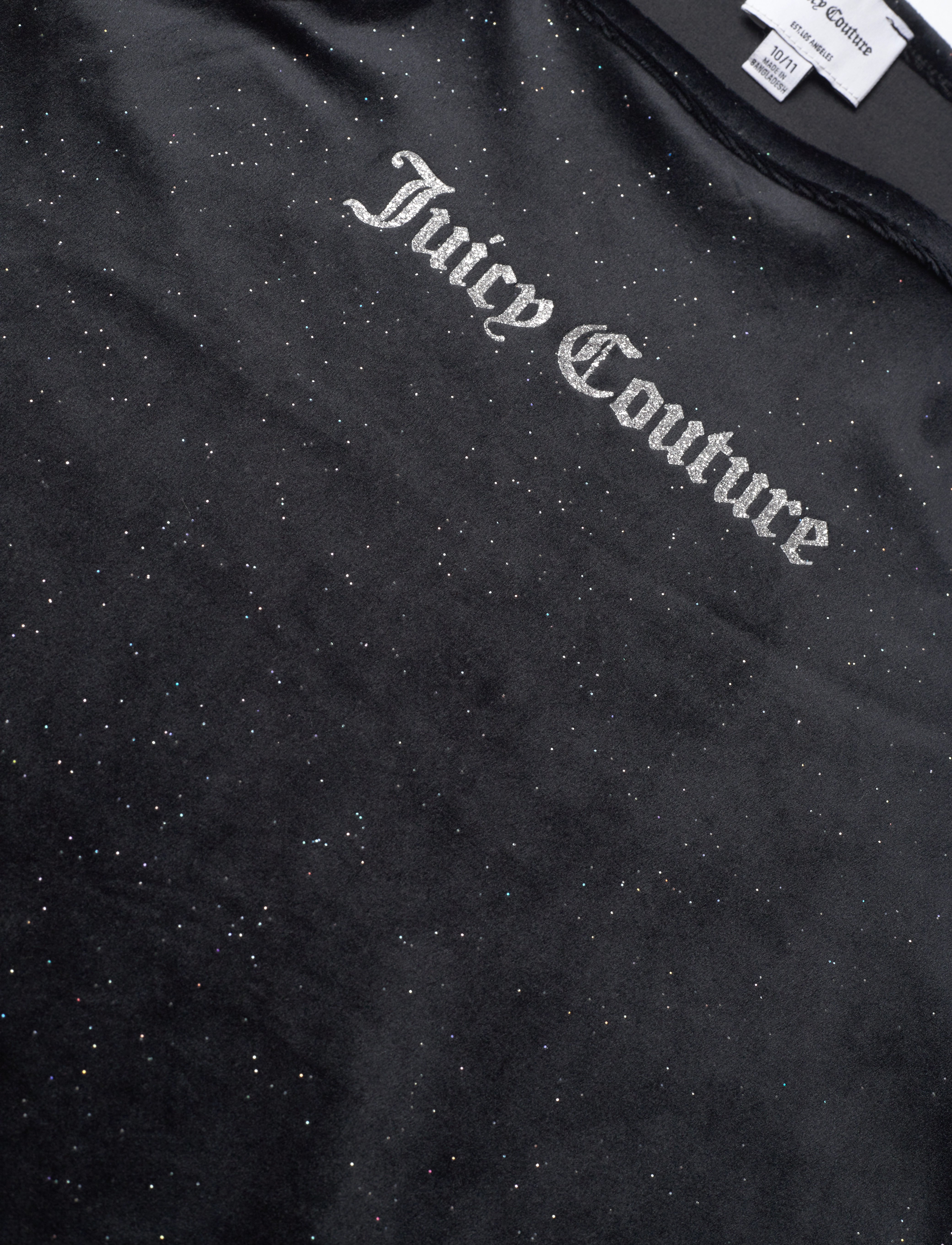Juicy Couture - Glitter Velour Frill Dress - jet black - 2