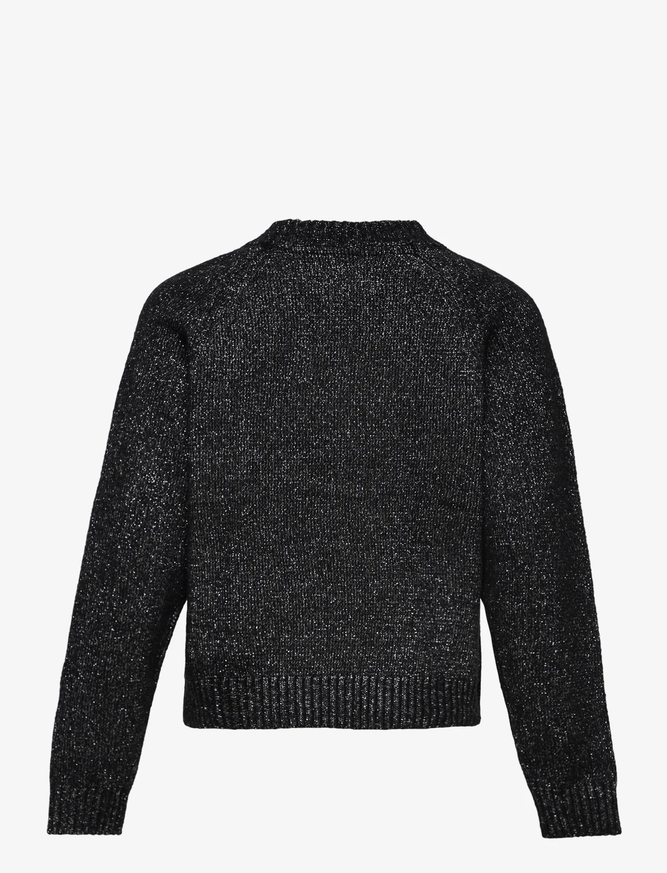 Juicy Couture - Fluffy Knit Metallic Cardigan - susegamieji megztiniai - black - 1