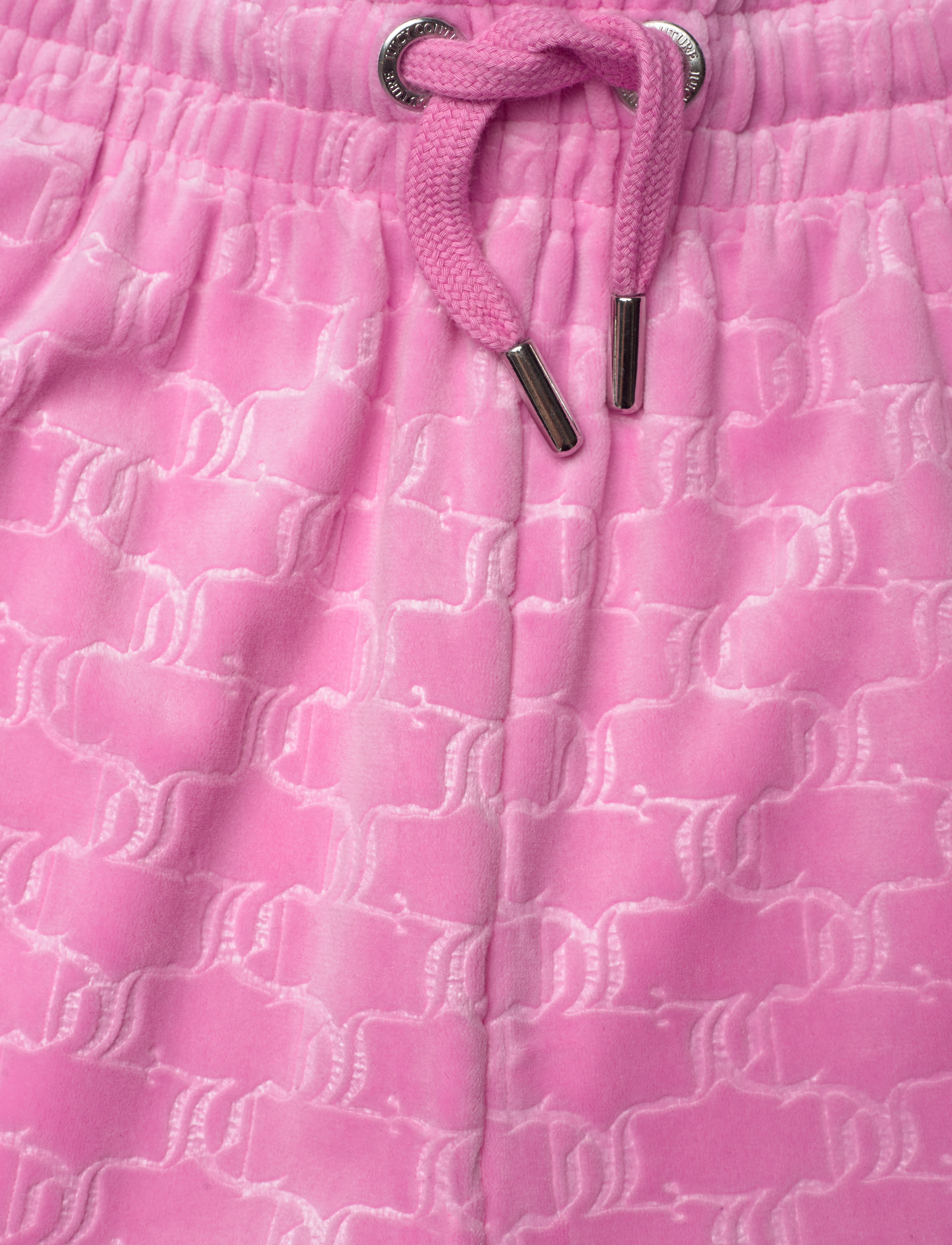 Juicy Couture - Luxe Embossed Velour Loose Jogs - fuchsia pink - 3