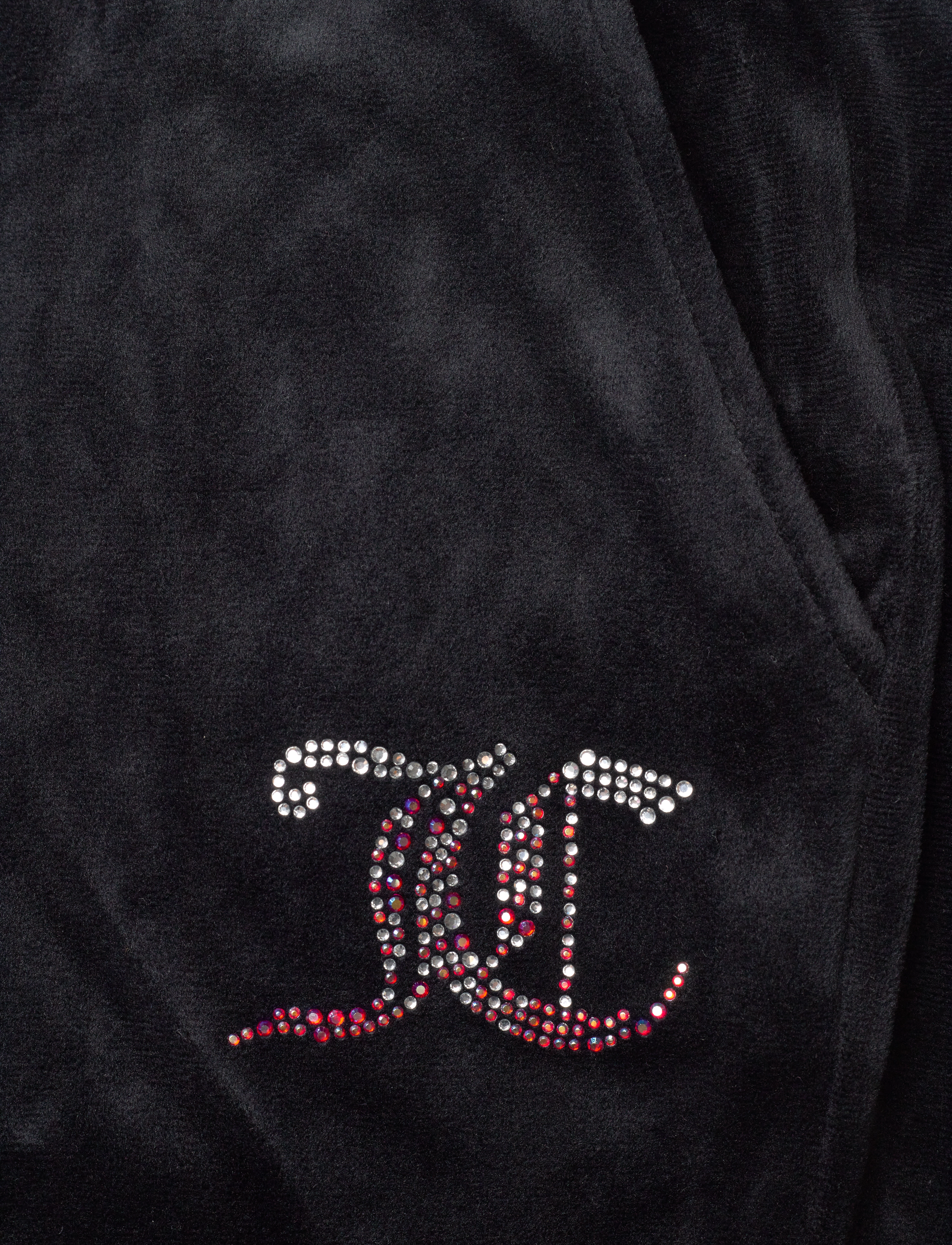 Juicy Couture - Luxe Ombre Diamante Velour Bootcut - jet black - 2