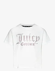 Juicy Couture - Luxe Ombre Diamante SS Boxy Tee - kortermede t-skjorter - bright white - 0