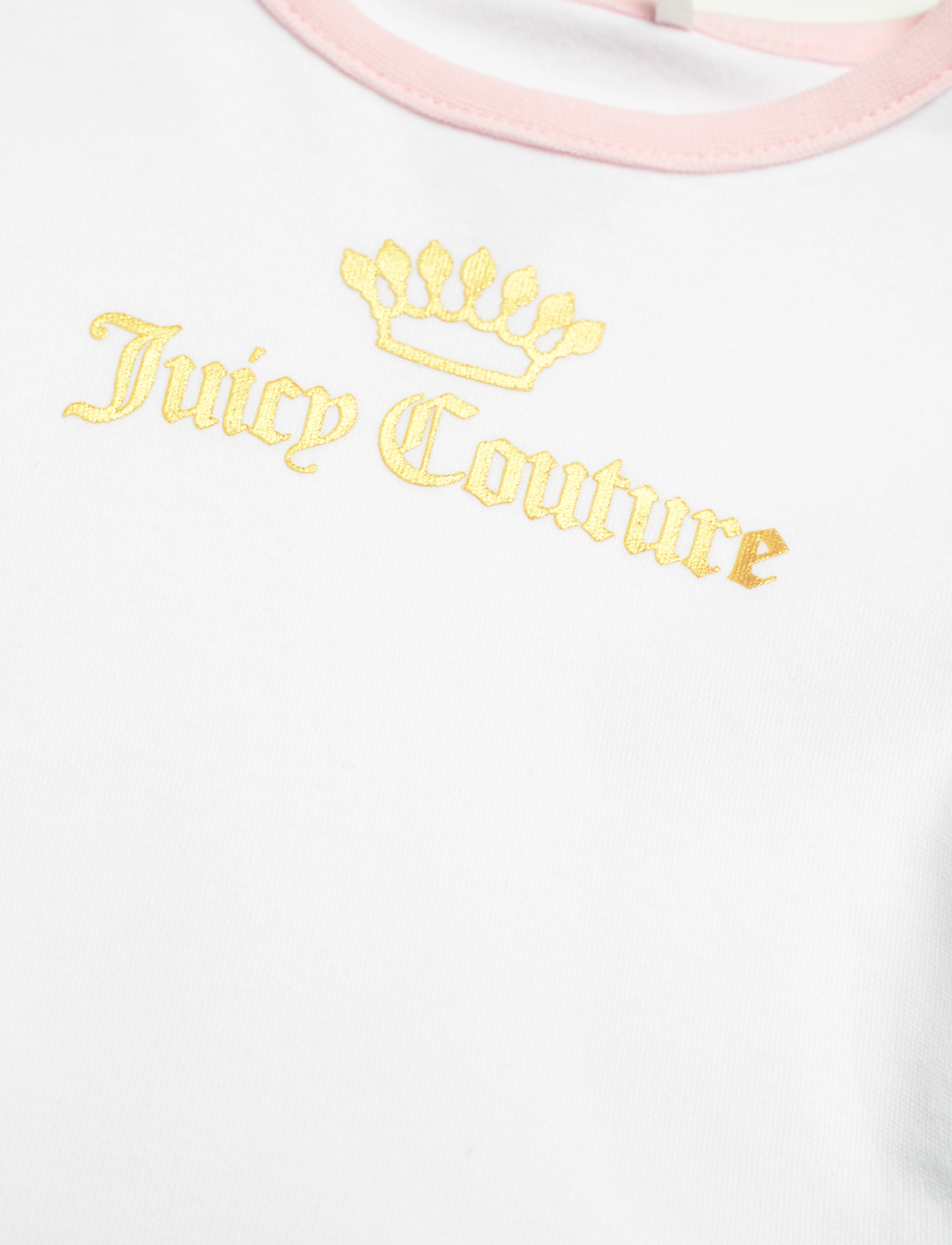 Juicy Couture - LS Ruffle Tee & Legging & Bib Set - bright white - 4