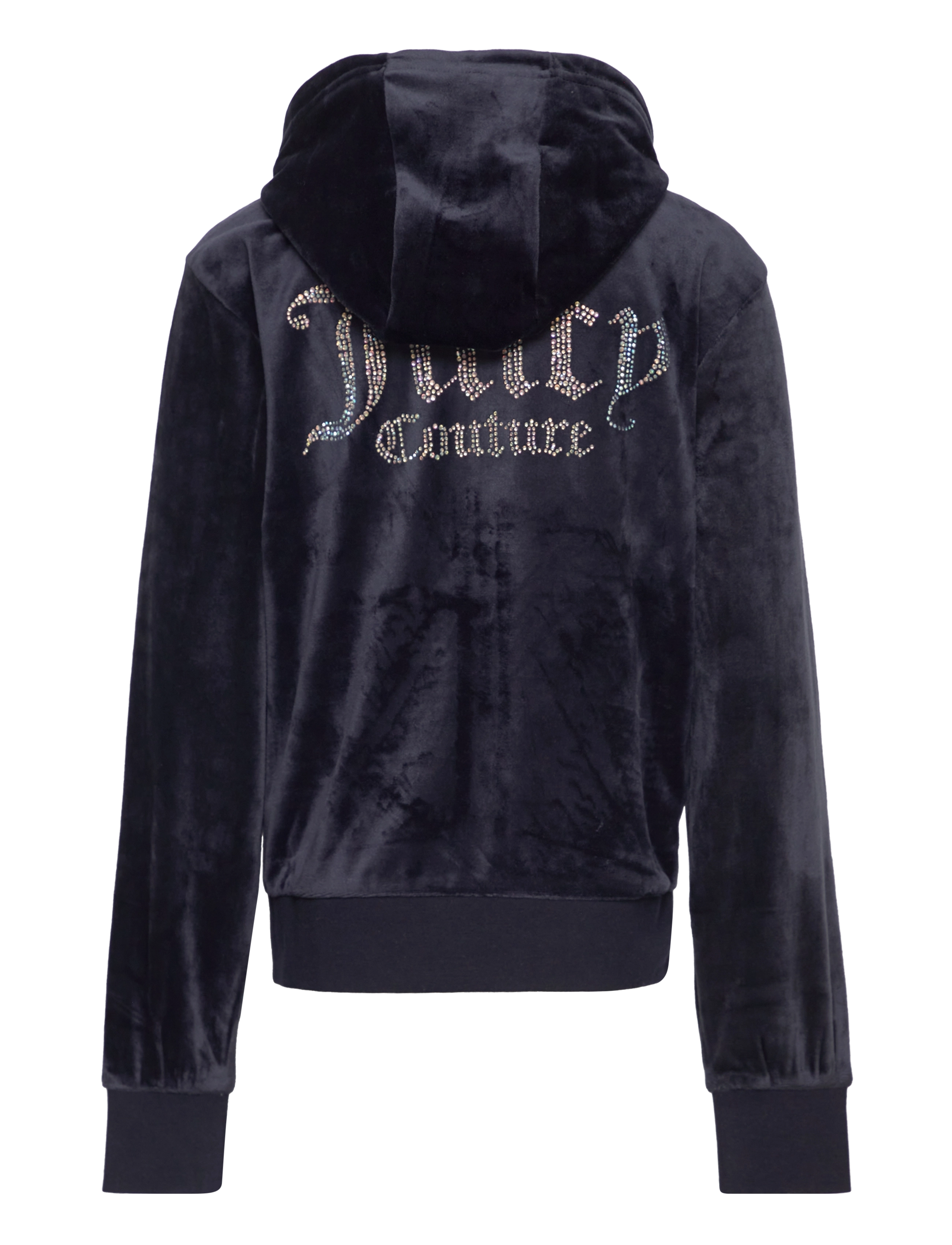 juicy couture black velour zip hoodie