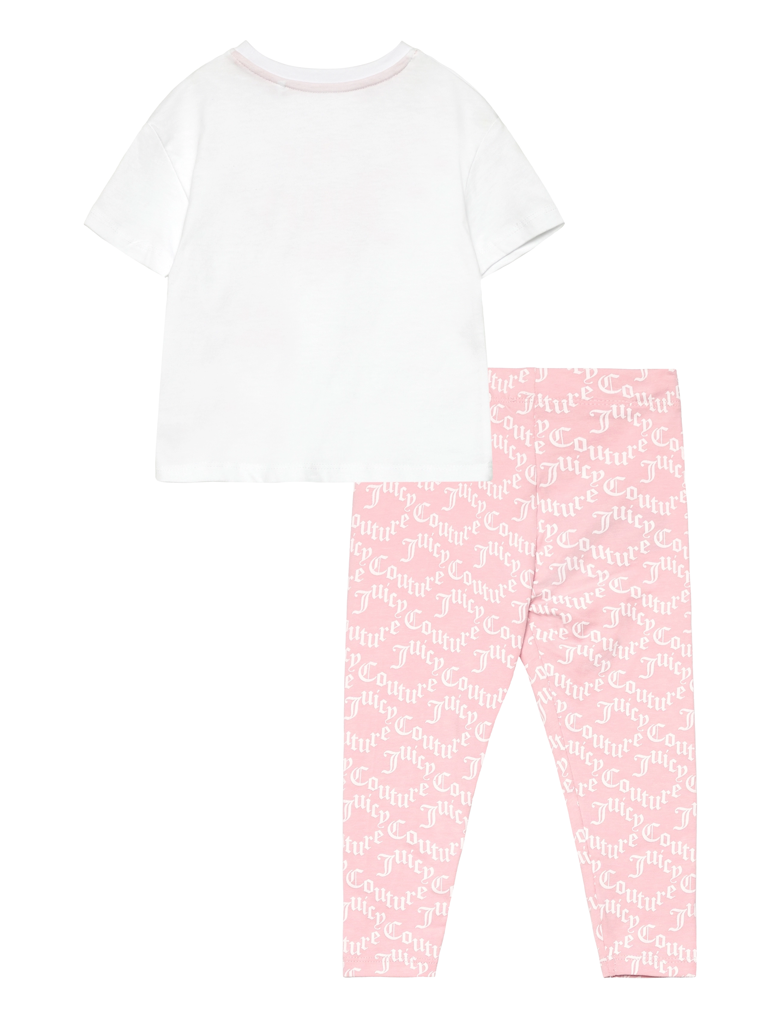 Juicy Couture - Glitter Print Tee and Juicy AOP Legging Set - bright white - 1