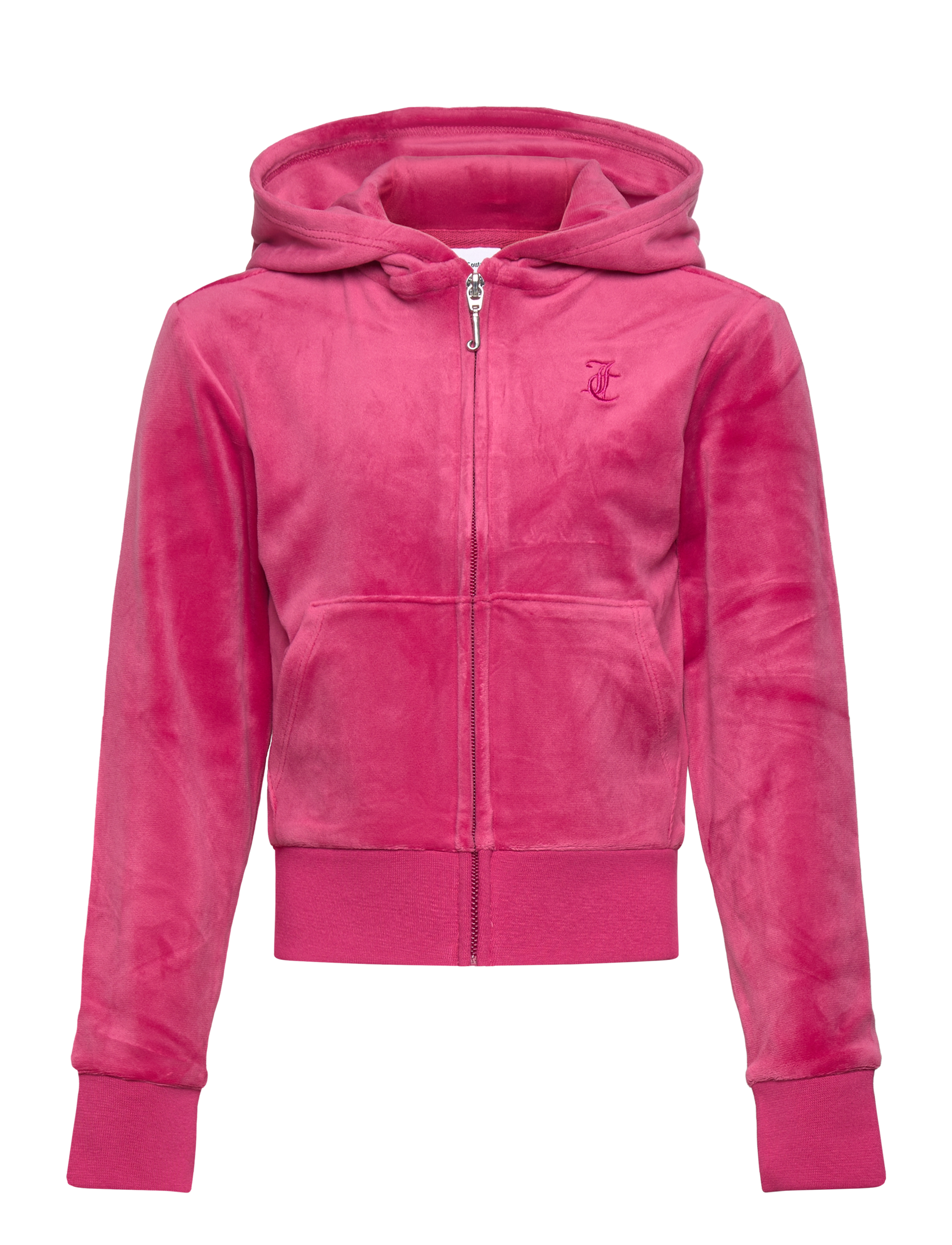 Juicy Couture - Tonal Zip Through Hoodie - hættetrøjer - sangria - 0
