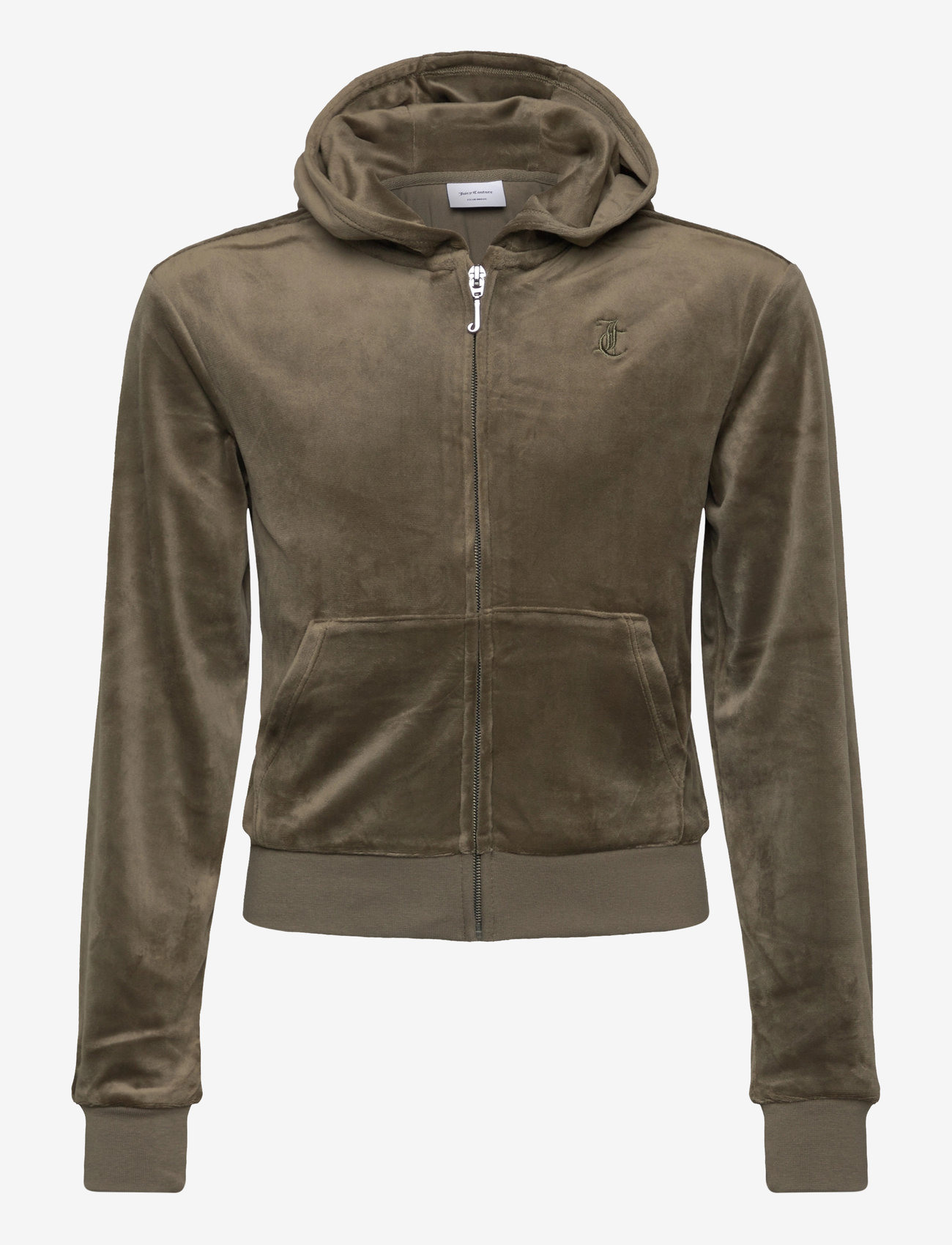 Juicy Couture - Tonal Zip Through Hoodie - kapuutsiga dressipluusid - tea leaf - 0