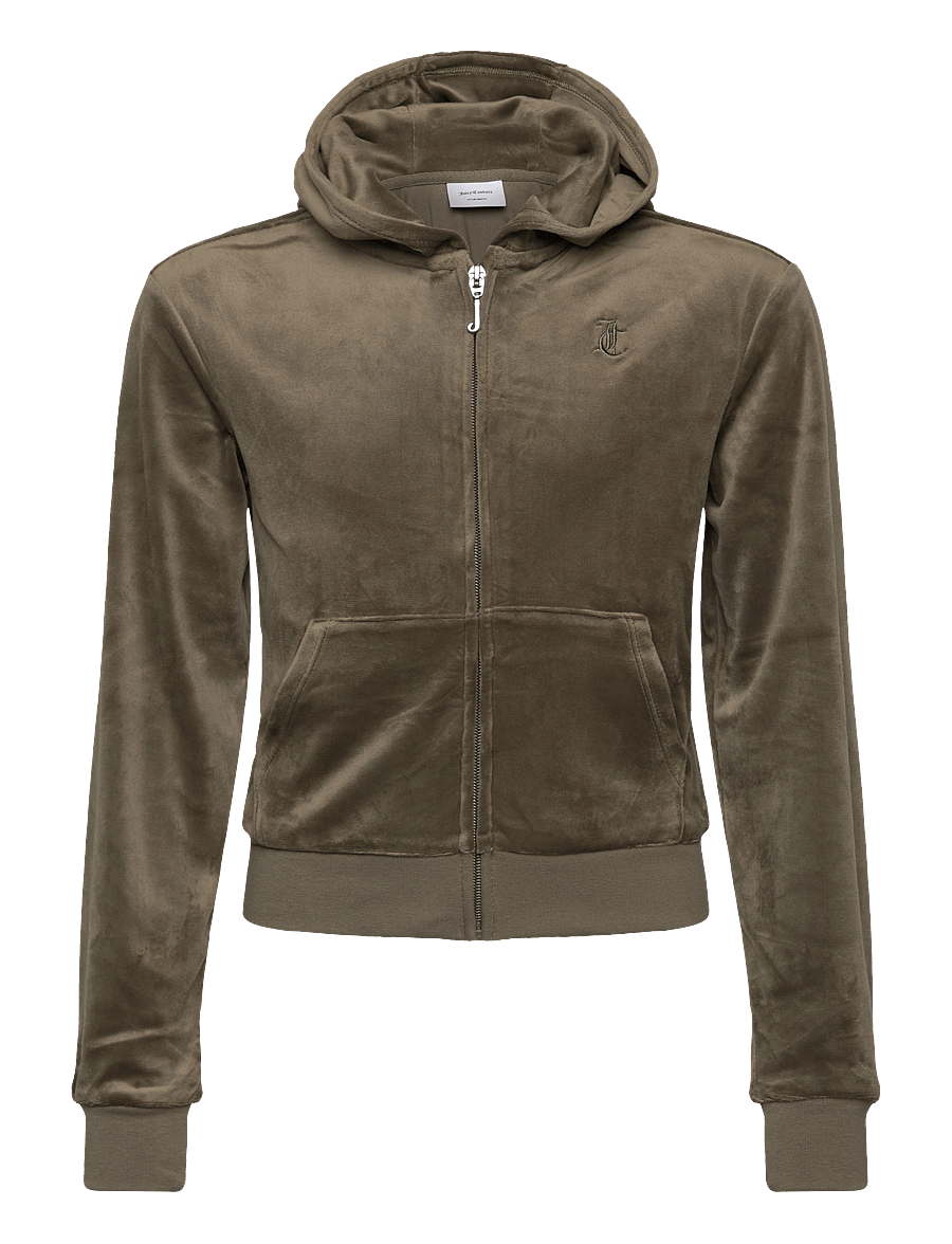 Juicy Couture - Tonal Zip Through Hoodie - bluzy z kapturem - tea leaf - 0