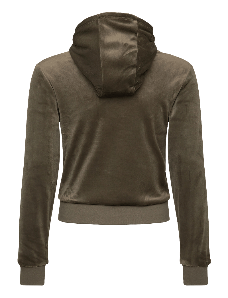 Juicy Couture - Tonal Zip Through Hoodie - kapuutsiga dressipluusid - tea leaf - 1