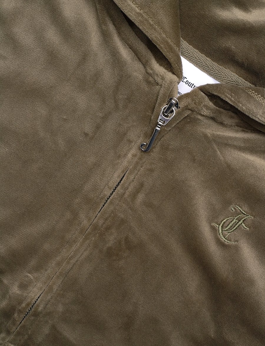 Juicy Couture - Tonal Zip Through Hoodie - bluzy z kapturem - tea leaf - 2