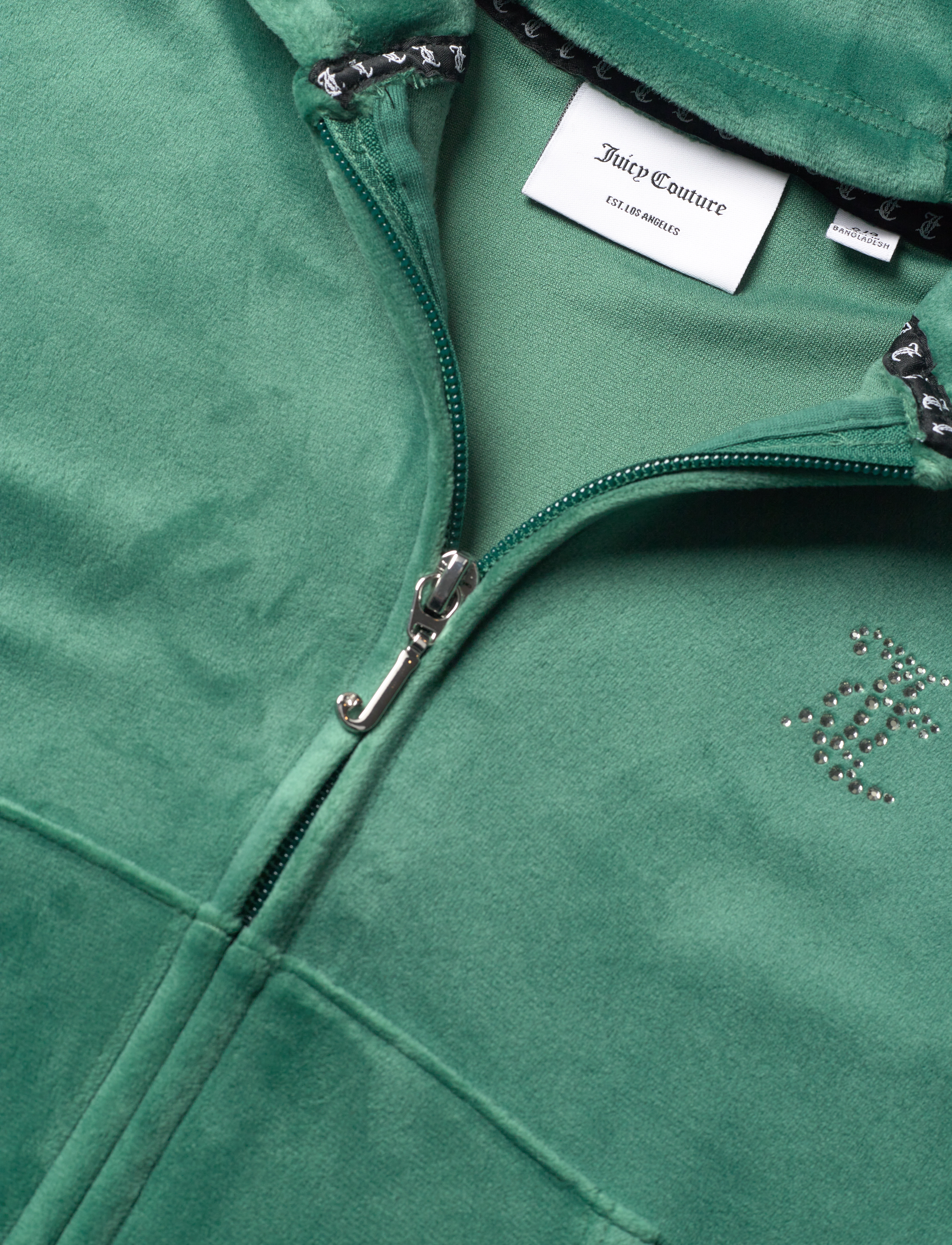 Juicy Couture - Diamante Zip Through Hoodie - posy green - 2