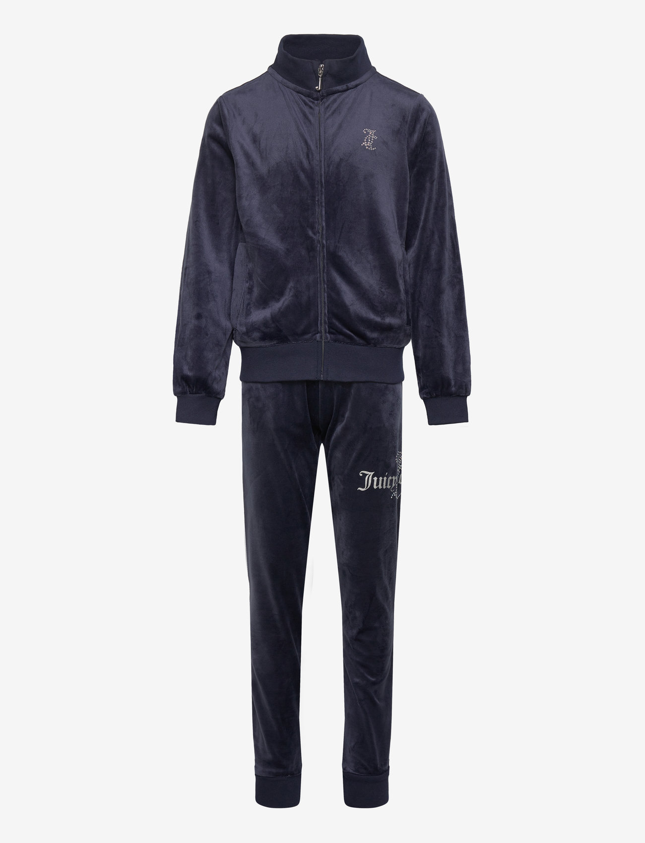 Juicy Couture - Diamante Zip Thru & Slim Jogger Set - joggingsæt - night sky - 0