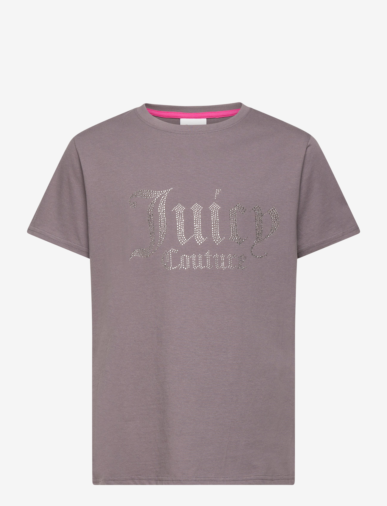 Juicy Couture - Diamante Fitted Tee - kortærmede t-shirts - rabbit - 0