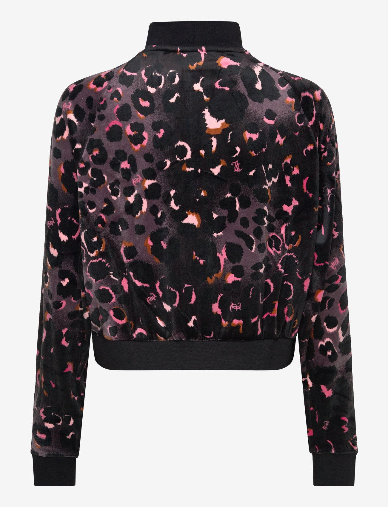 Juicy Couture - Velour Leopard Print Zip Thru - dressipluusid - black - 1