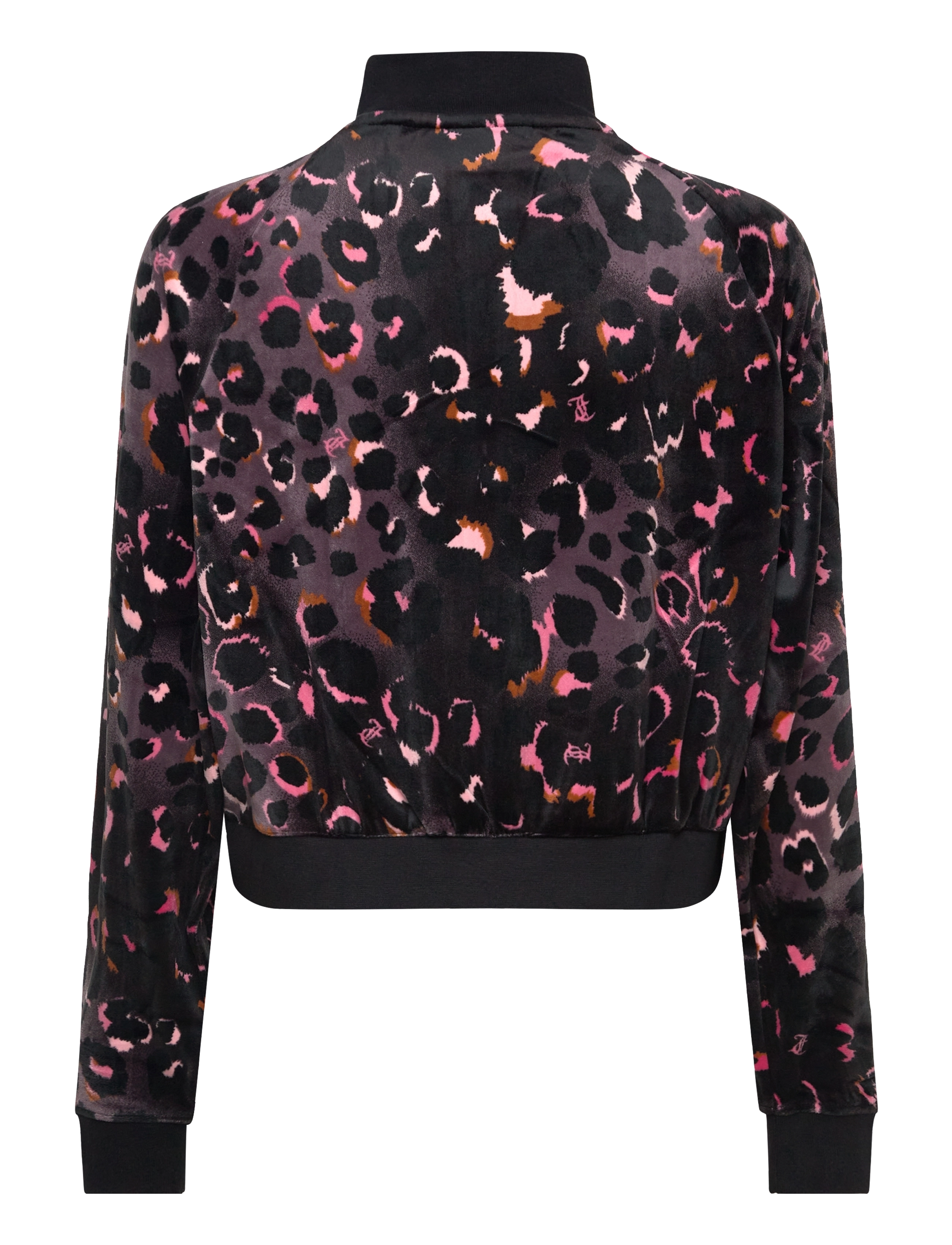 Juicy Couture - Velour Leopard Print Zip Thru - black - 1