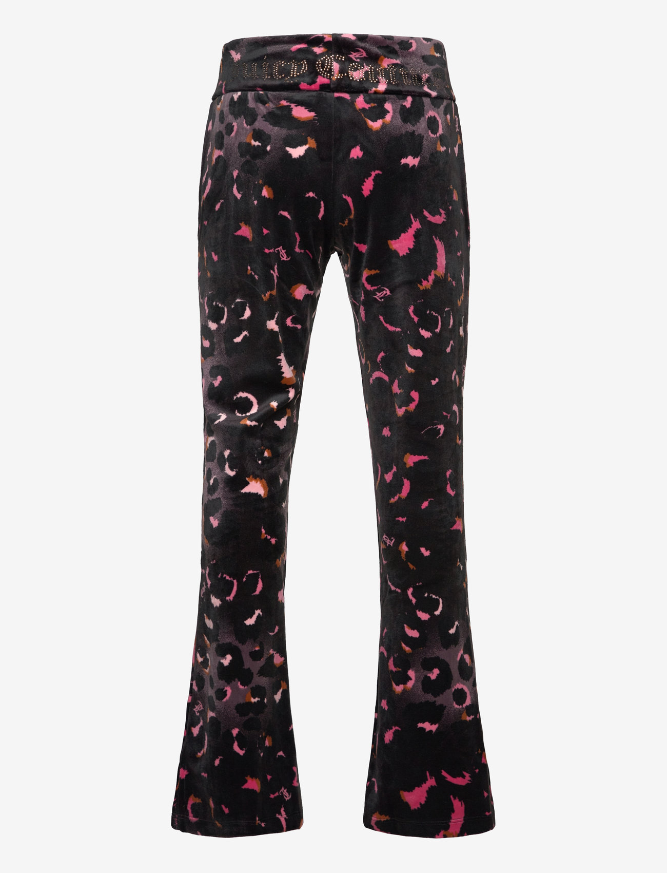 Juicy Couture - Velour Leopard Print Deep Waistband Jogger - trousers - black - 1