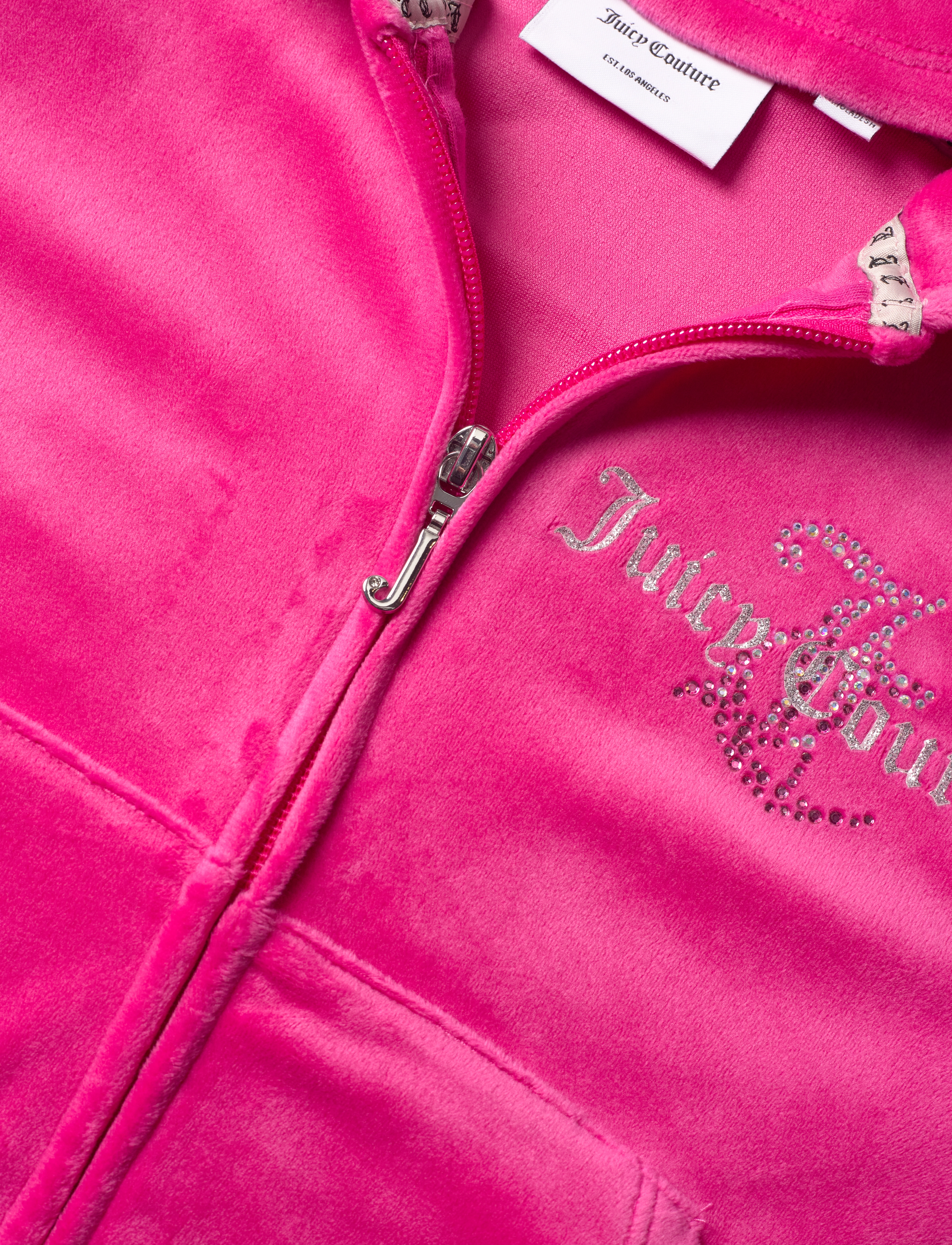 Juicy Couture - Diamante Hood & Slim Jogger Set - fuchsia purple - 4