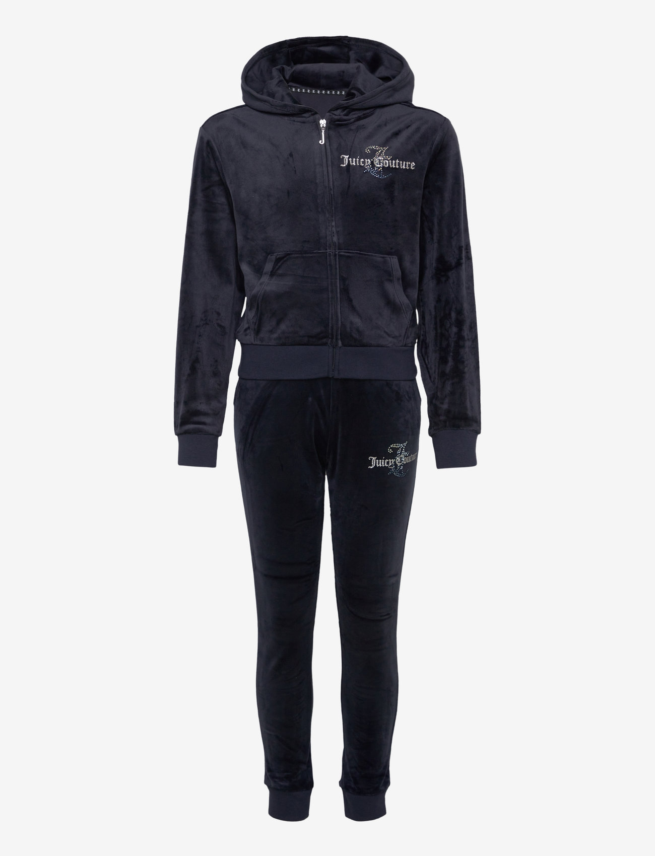 Juicy Couture - Diamante Hood & Slim Jogger Set - joggingsæt - night sky - 0