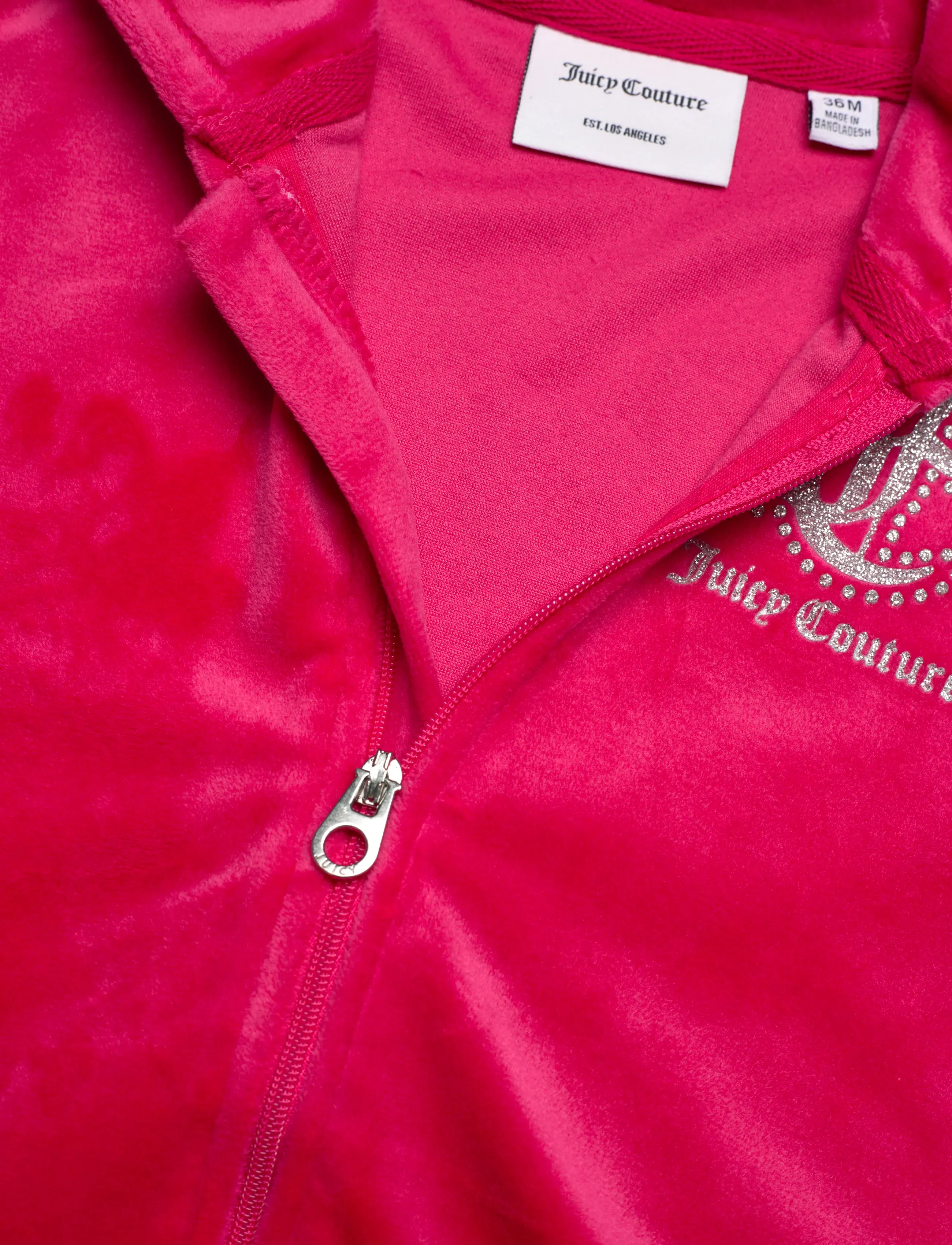 Juicy Couture - Glitter Print Zip Thru & Jog Set - sportanzüge - virtual pink - 2
