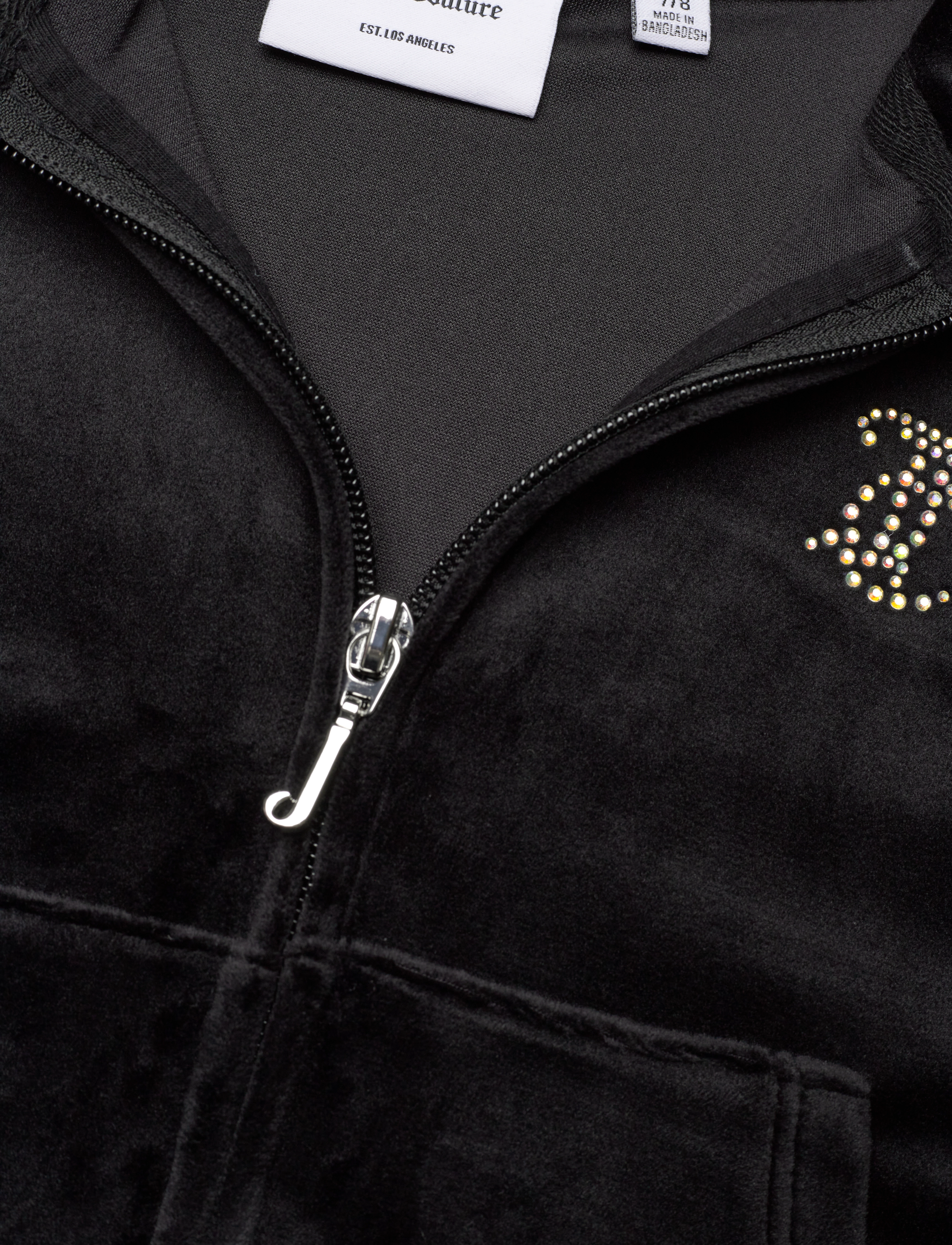 Juicy Couture - JC Diamante Zip Thru Hood - jet black - 2