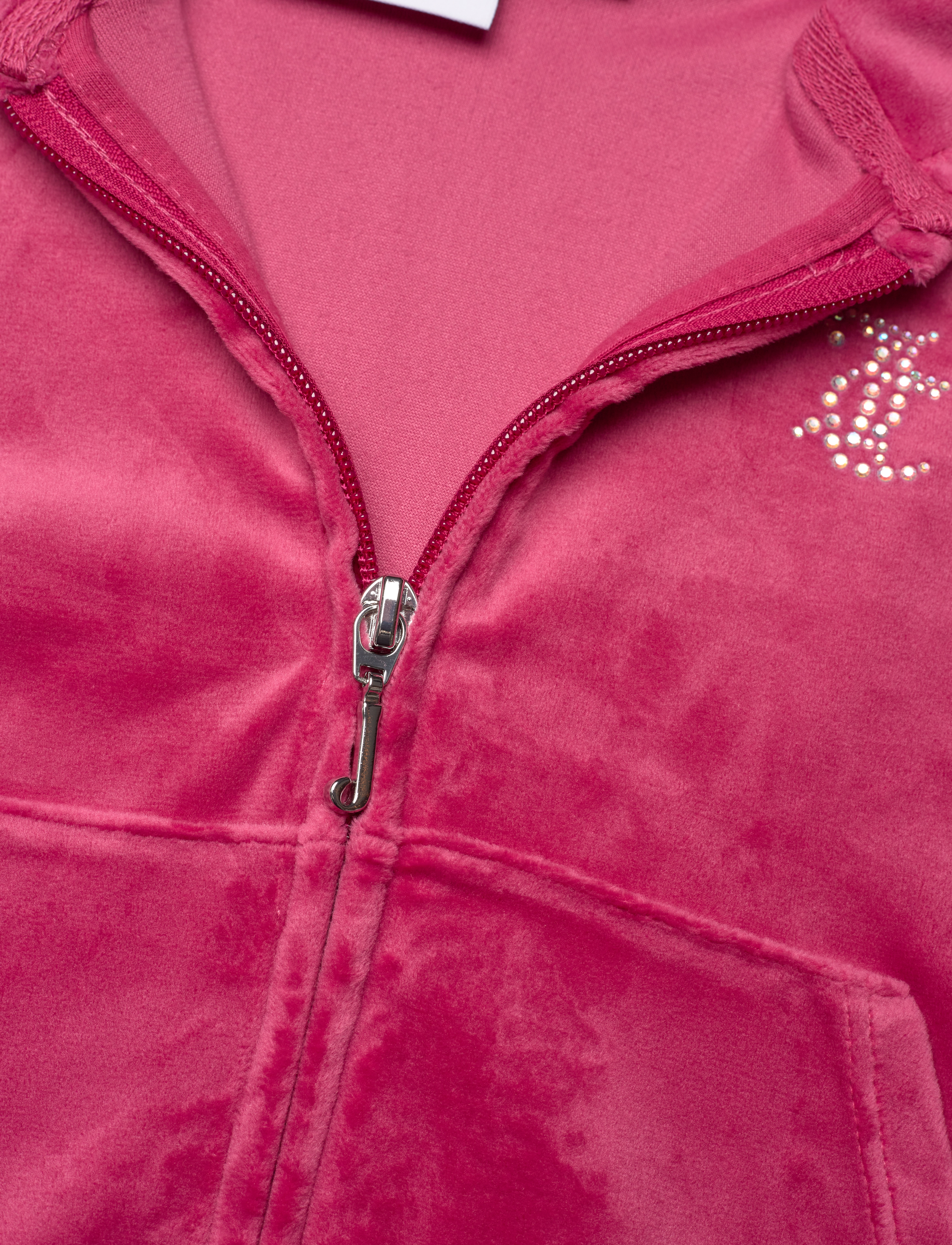 Juicy Couture - JC Diamante Zip Thru Hood - sangria - 2