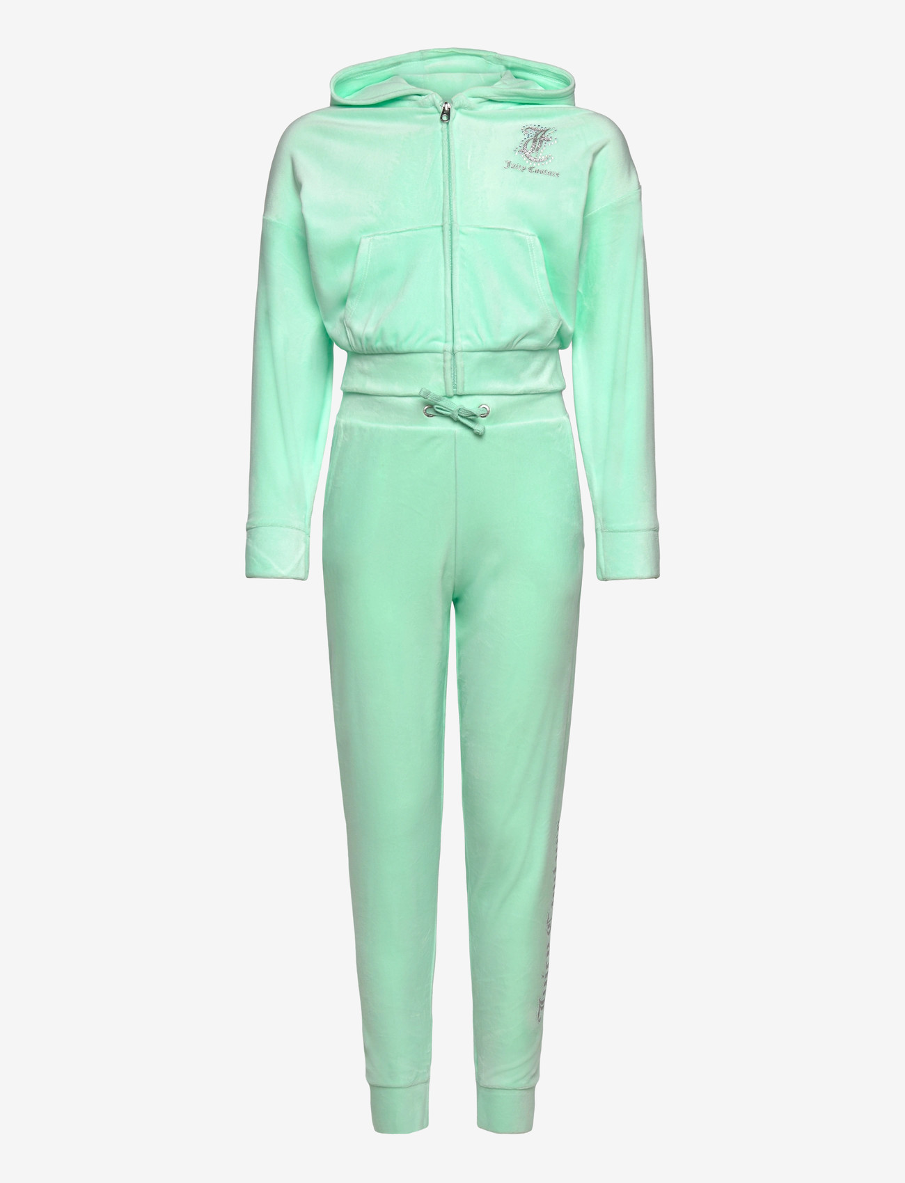 Juicy Couture Juicy Cropped Zip Thru & Relaxed Jogger Set - Juicy Couture Teen - YUCCA / green