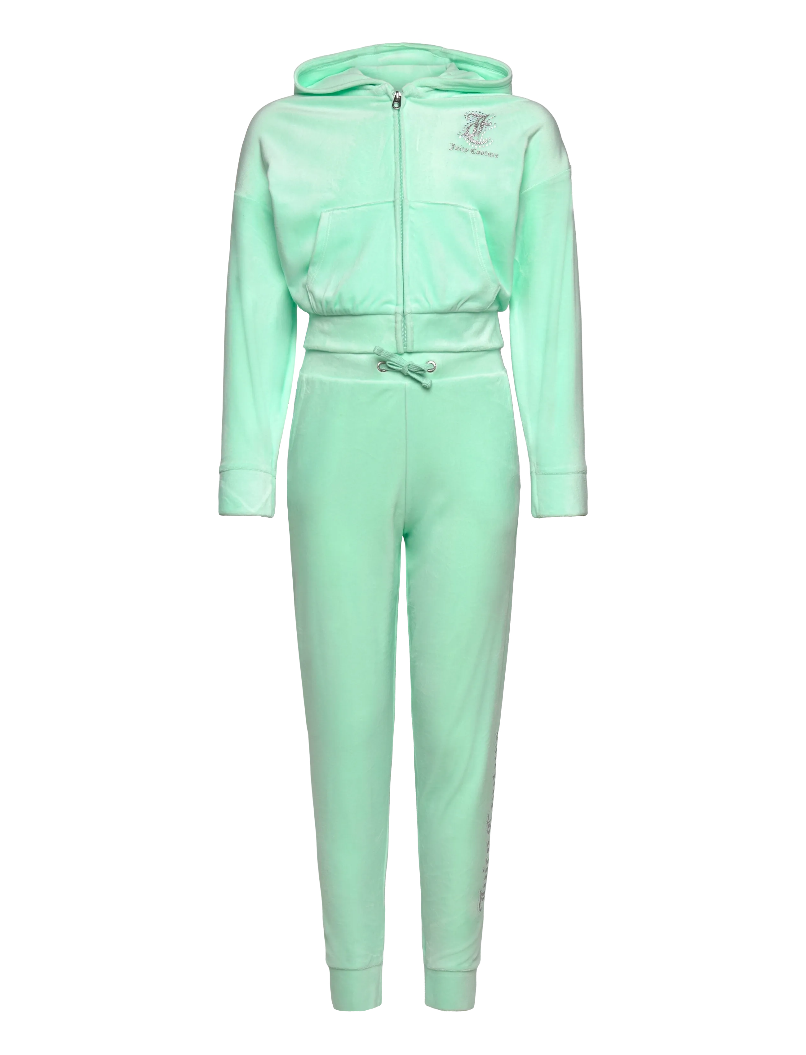 Juicy Couture Juicy Cropped Zip Thru & Relaxed Jogger Set - Tøj - YUCCA / green