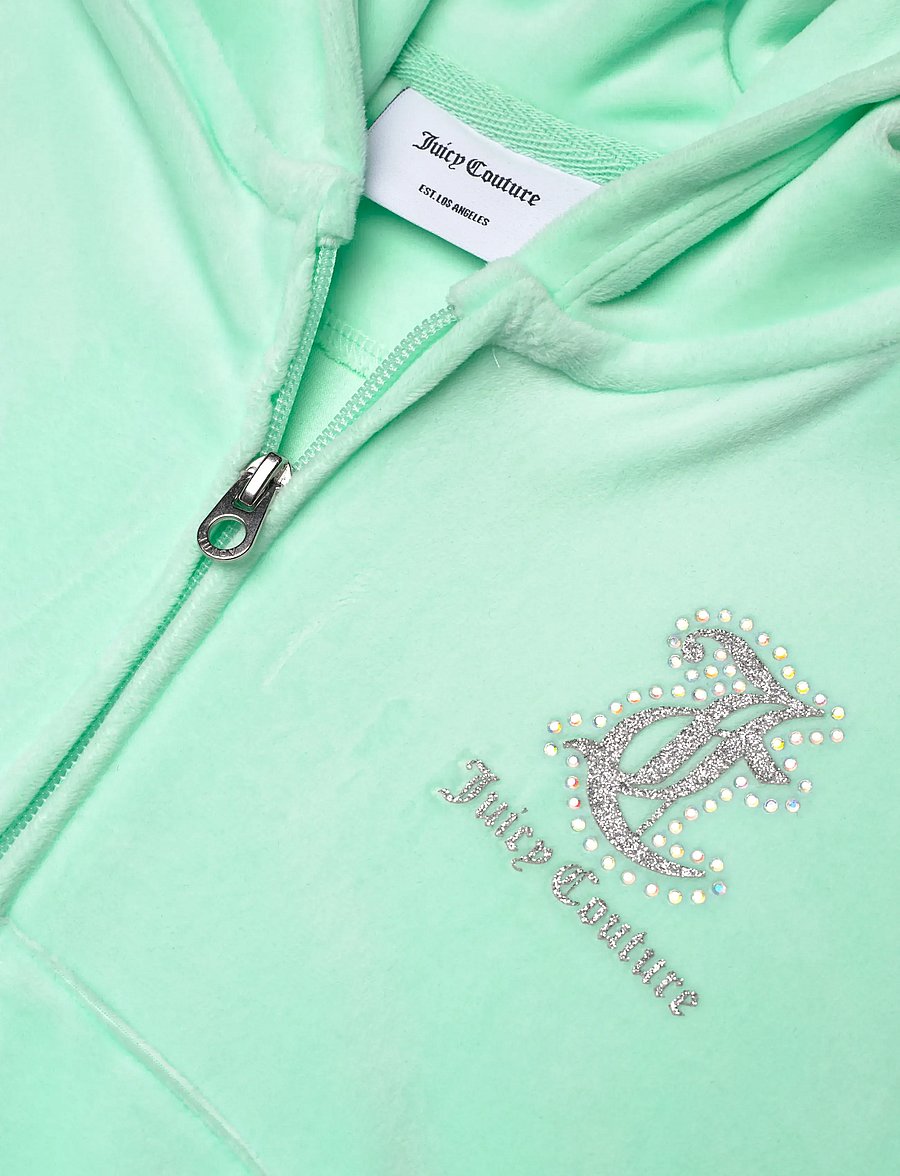 Juicy Couture - Juicy Cropped Zip Thru & Relaxed Jogger Set - sportanzüge - yucca - 5