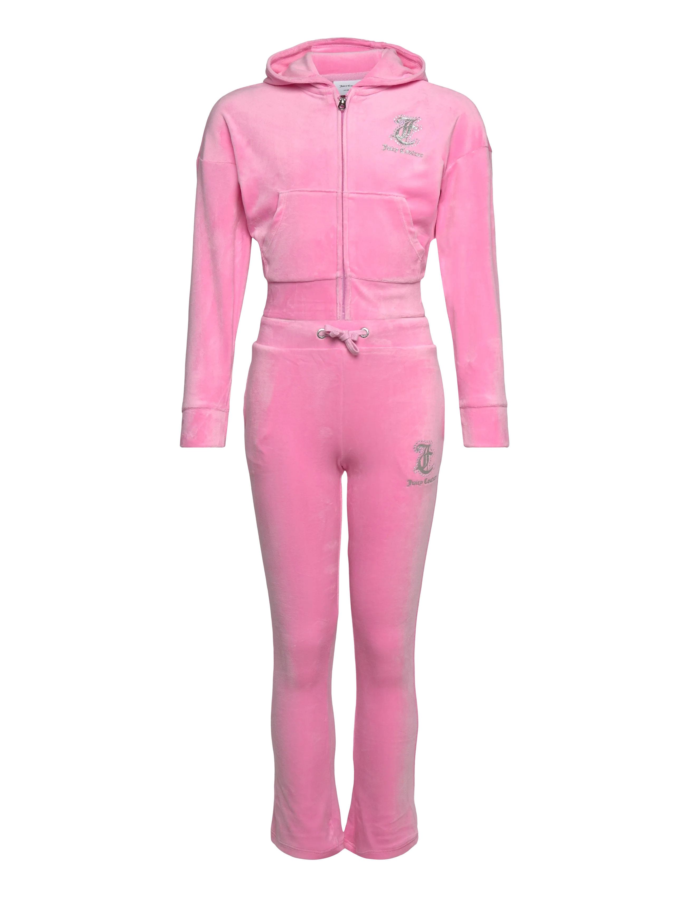 Juicy Couture Cropped Zip Thru & Bootcut Set - Tøj - BEGONIA PINK / pink/rose