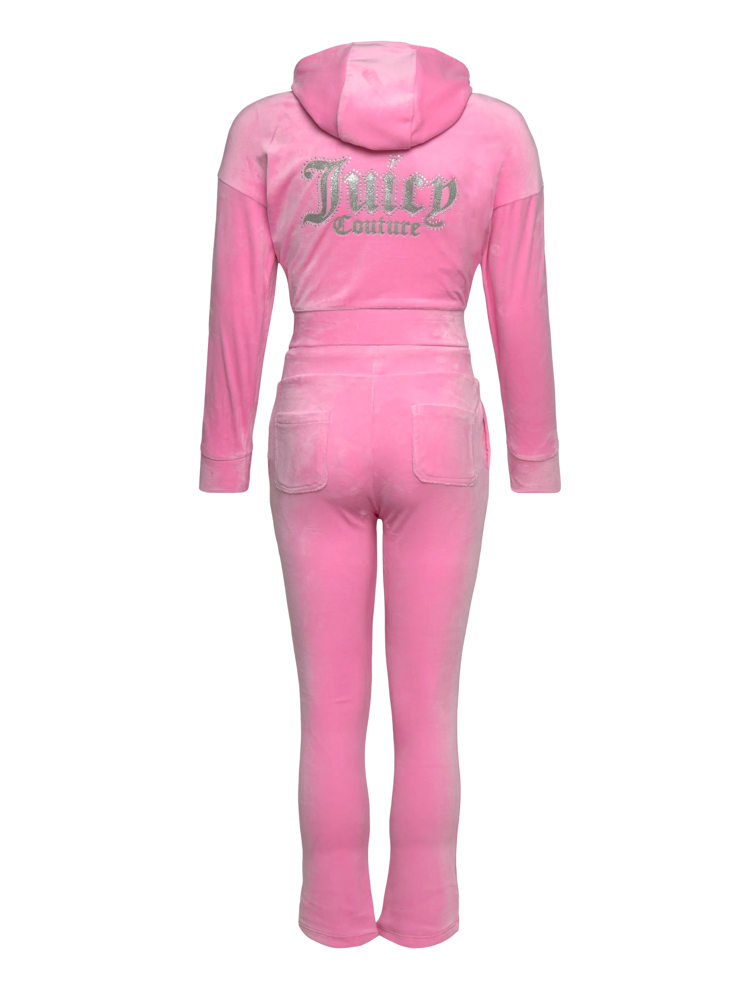Juicy Couture - Cropped Zip Thru & Bootcut Set - joggingsæt - begonia pink - 1