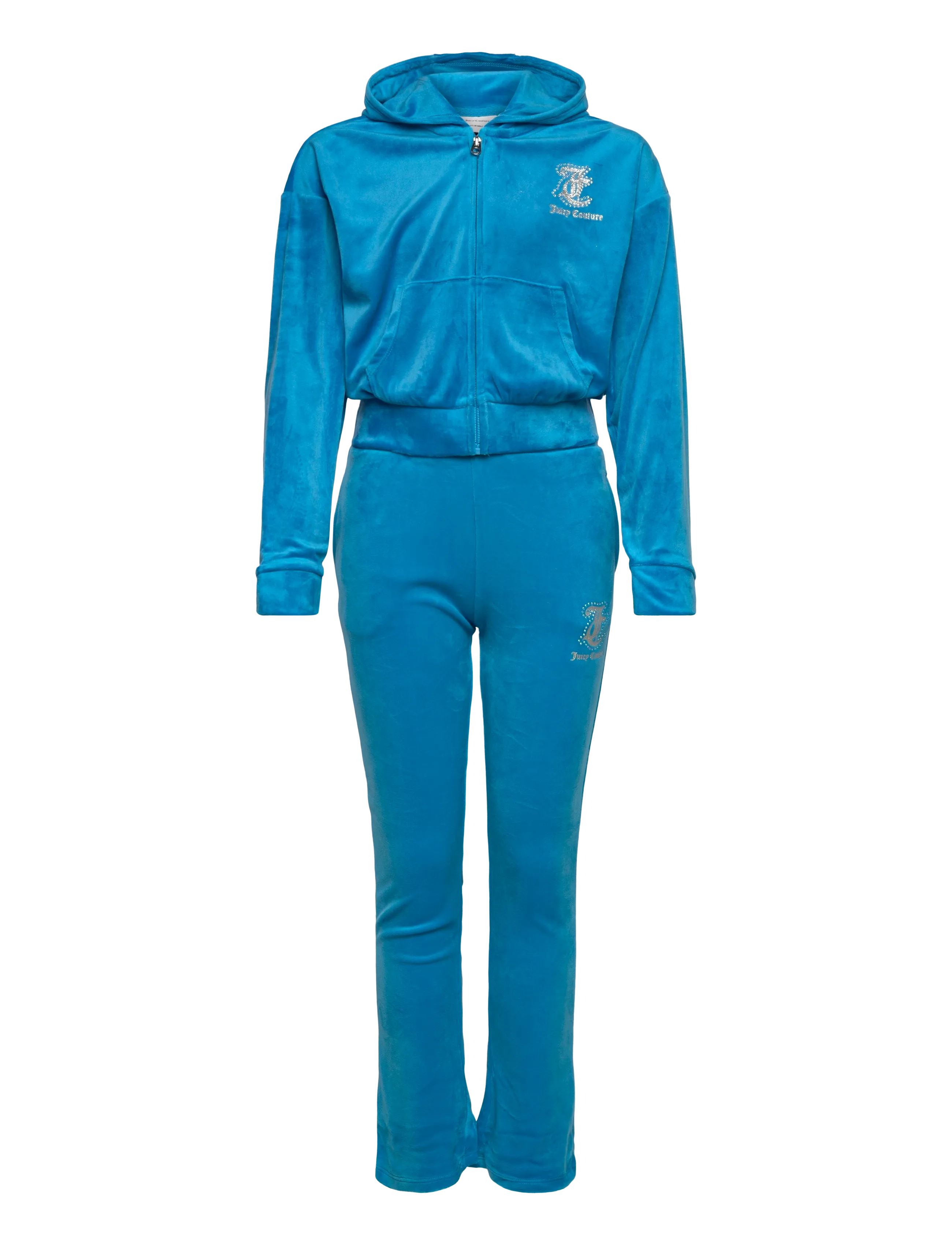 Juicy Couture Cropped Zip Thru & Bootcut Set - Tøj - DRESDEN BLUE / blue