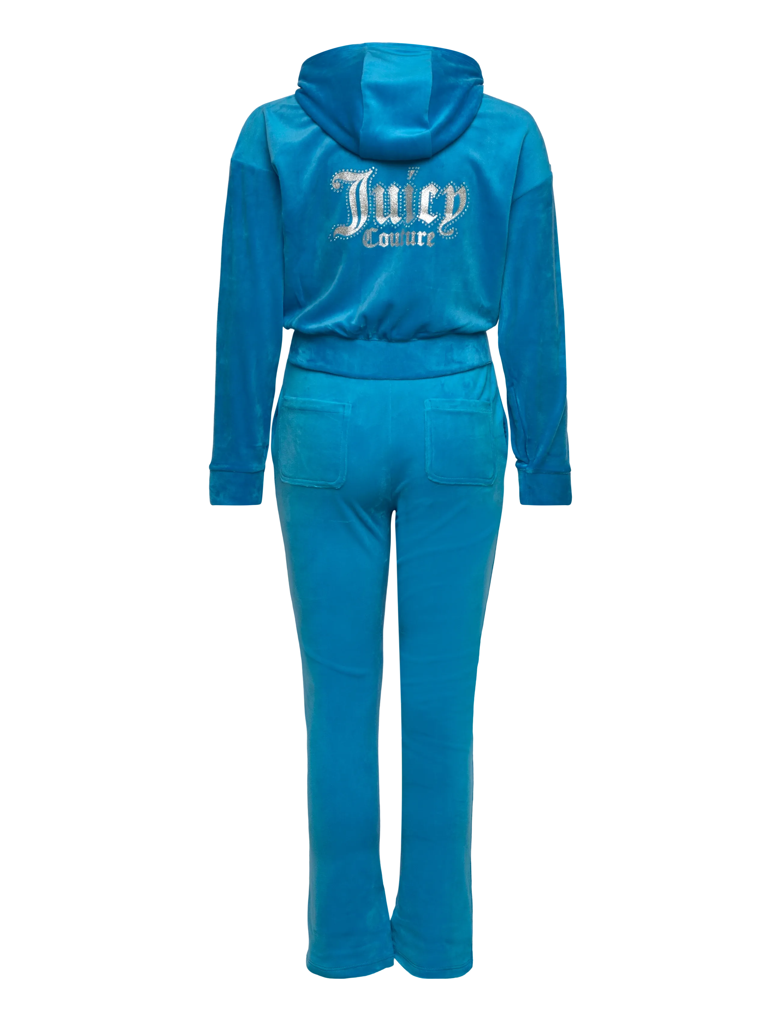 Juicy Couture - Cropped Zip Thru & Bootcut Set - joggingsæt - dresden blue - 1