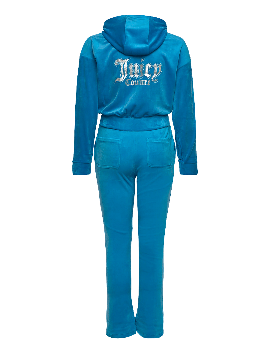 Juicy Couture - Cropped Zip Thru & Bootcut Set - joggingsæt - dresden blue - 1