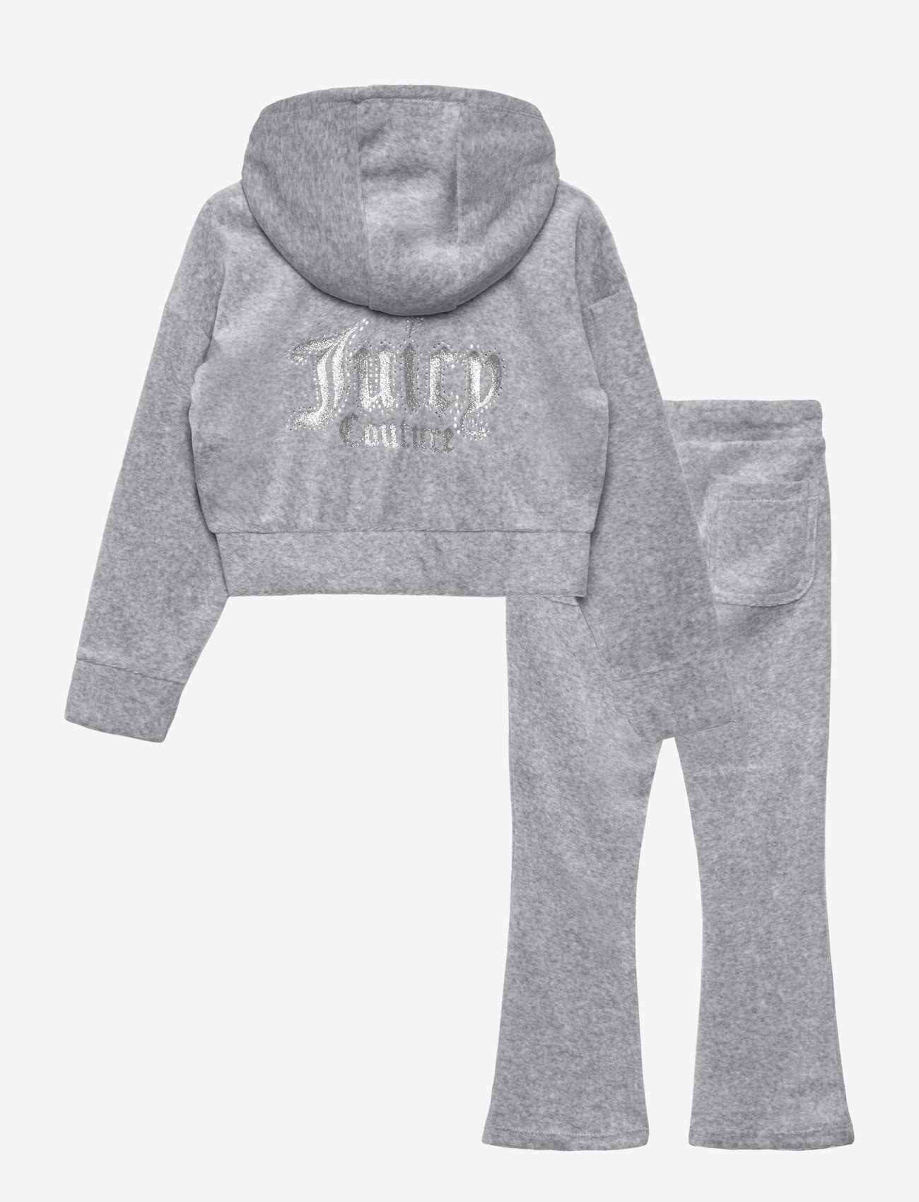 Juicy Couture - Cropped Zip Thru & Bootcut Set - joggingsæt - vintage grey heather - 1