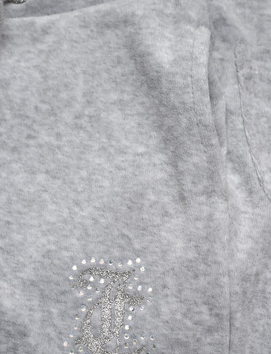 Juicy Couture - Cropped Zip Thru & Bootcut Set - joggingsæt - vintage grey heather - 4