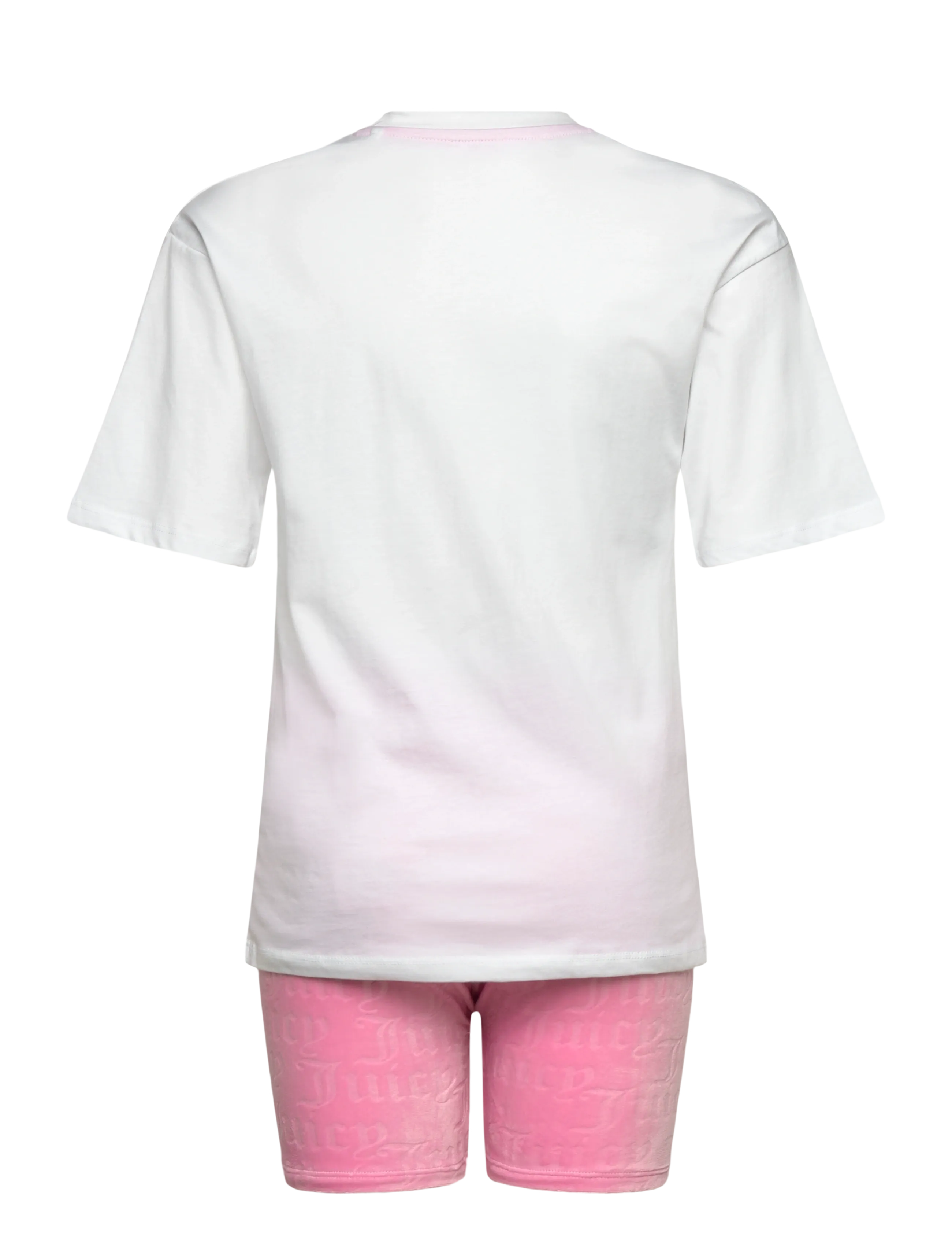 Juicy Couture - Juicy Oversize Tee & Burnout Cycling Short Set - sets mit kurzärmeligem t-shirt - begonia pink - 1