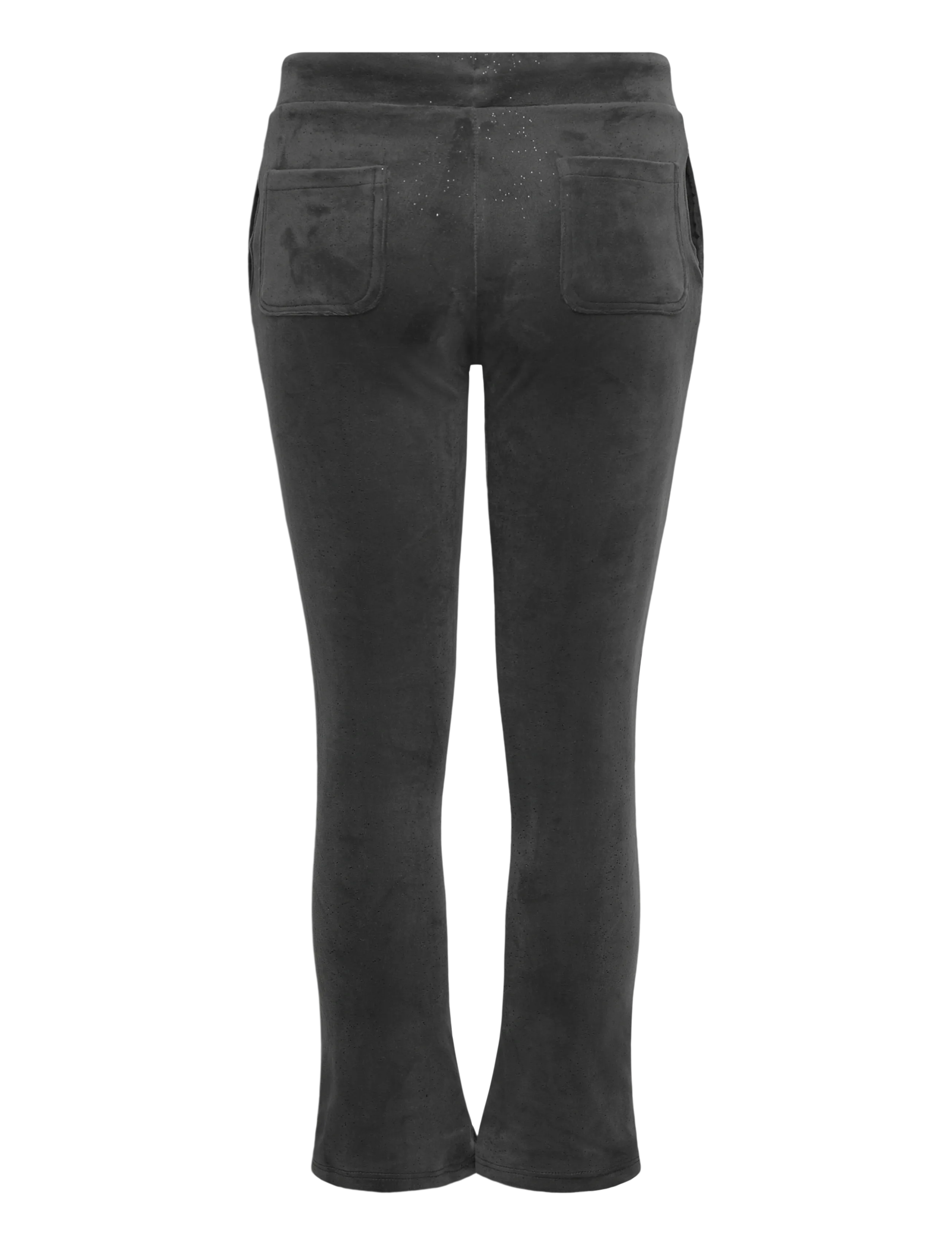 Juicy Couture - Glitter Velour Cropped Zip Thru & Bootcut Set - sportanzüge - black oyster - 3
